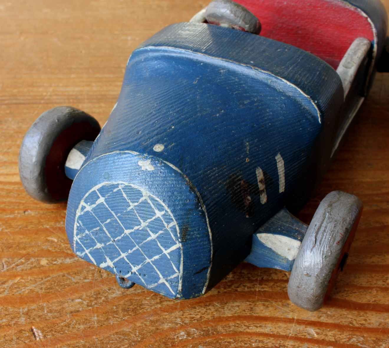 115.0 Handmade Wooden Racing Car. Scratch Built Decorative Model Car. photo