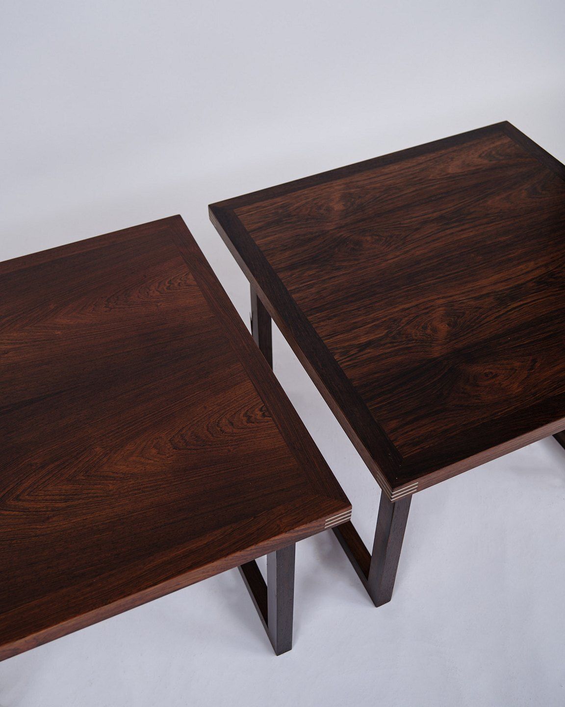 Set Of Side Tables / Coffee Tables   Rosewood   Rud Thygesen   Heltborg Furniture   1960 photo for sale
