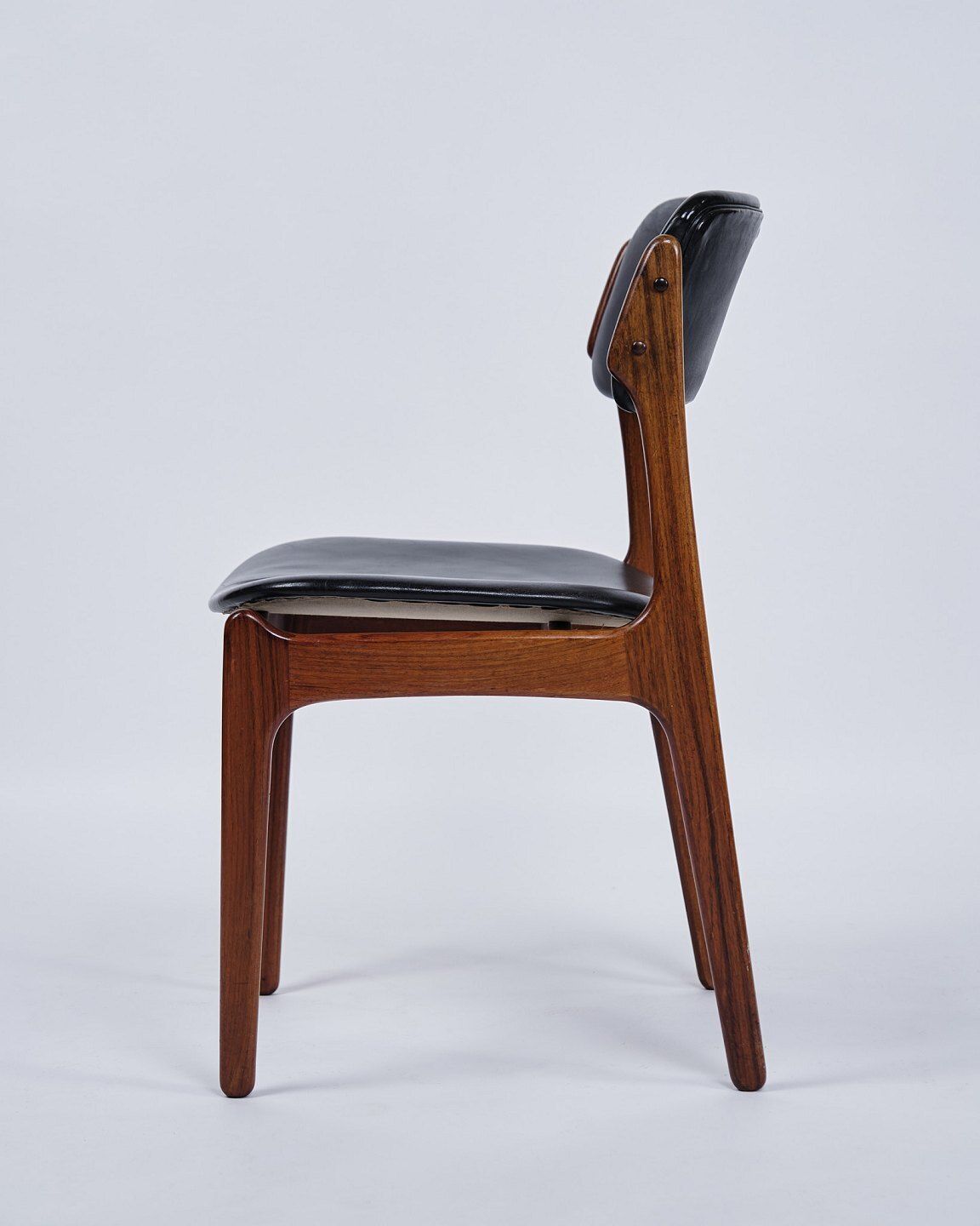 Set Of Six Dining Chairs – Erik Buch – Model Od49 – Rosewood & Black Leather – Od Furniture – 1950s photo 3850.0