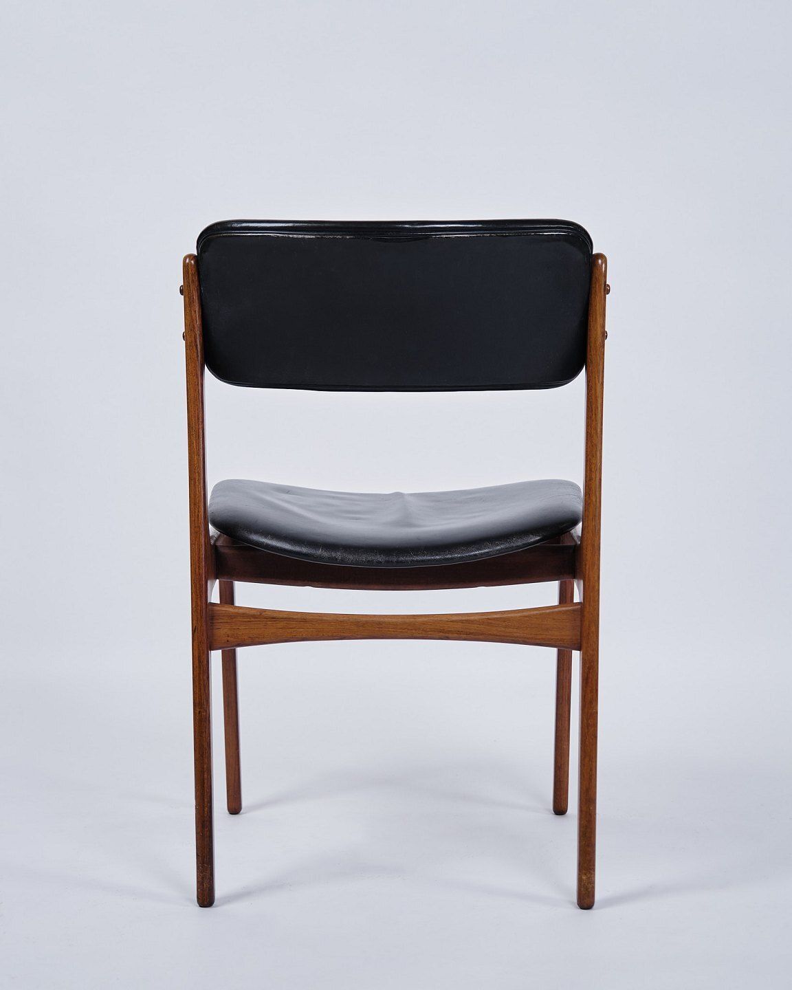 Set Of Six Dining Chairs – Erik Buch – Model Od49 – Rosewood & Black Leather – Od Furniture – 1950s photo vinterior