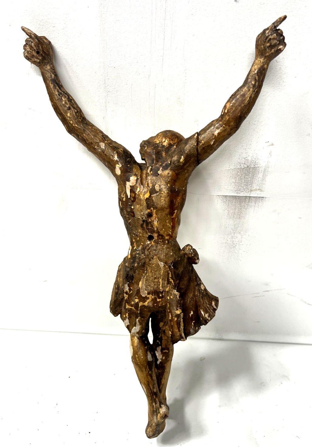 Art Christ Carved And Gilded Wood 19th Century photo