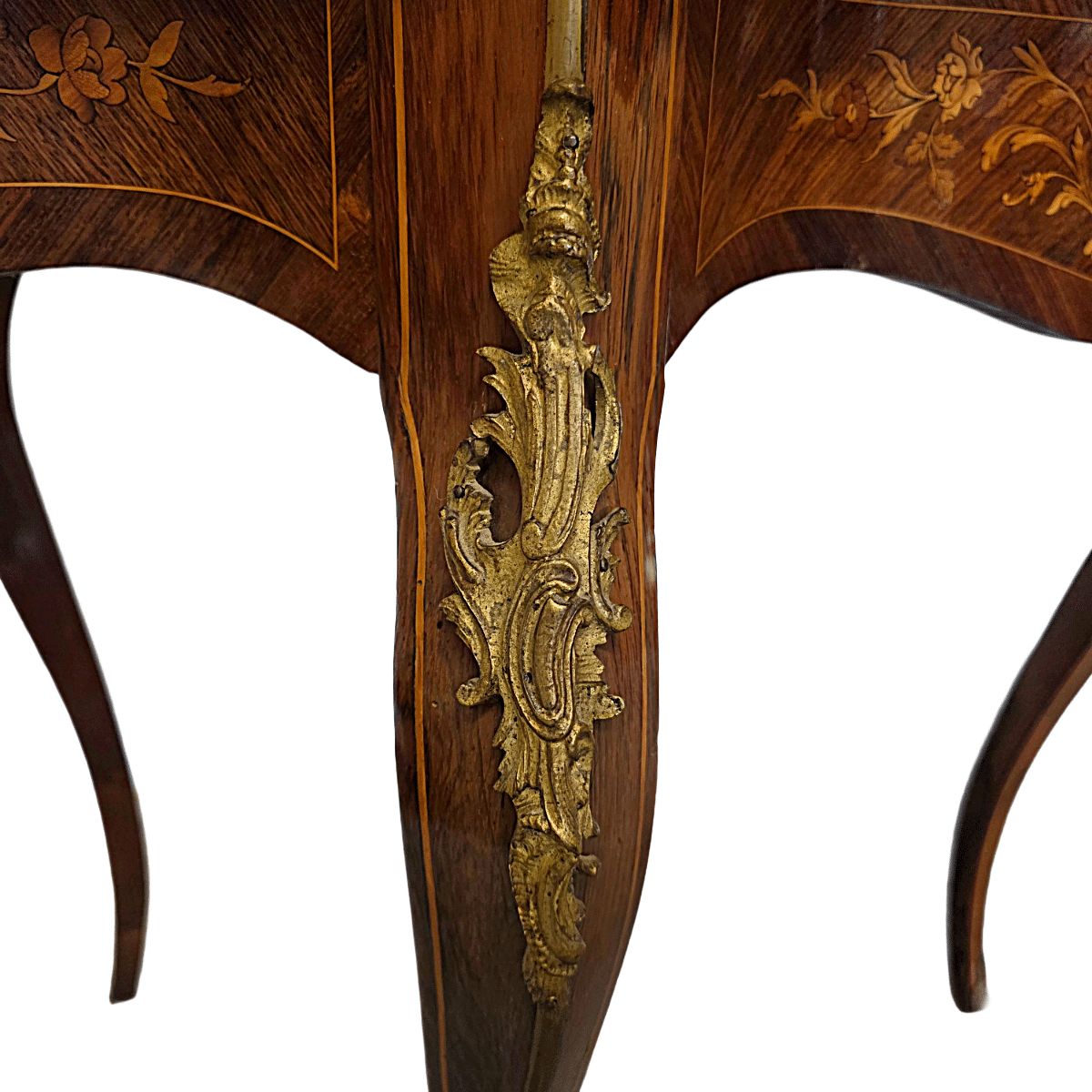 Antique French Louis XV Style Table With Drawer, Late 1800s photo buy