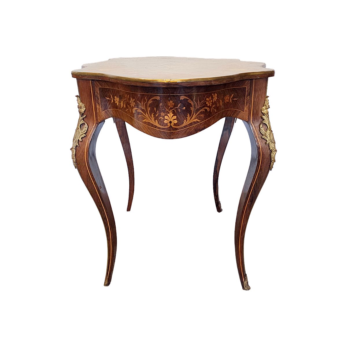 photo for sale Antique French Louis XV Style Table With Drawer, Late 1800s