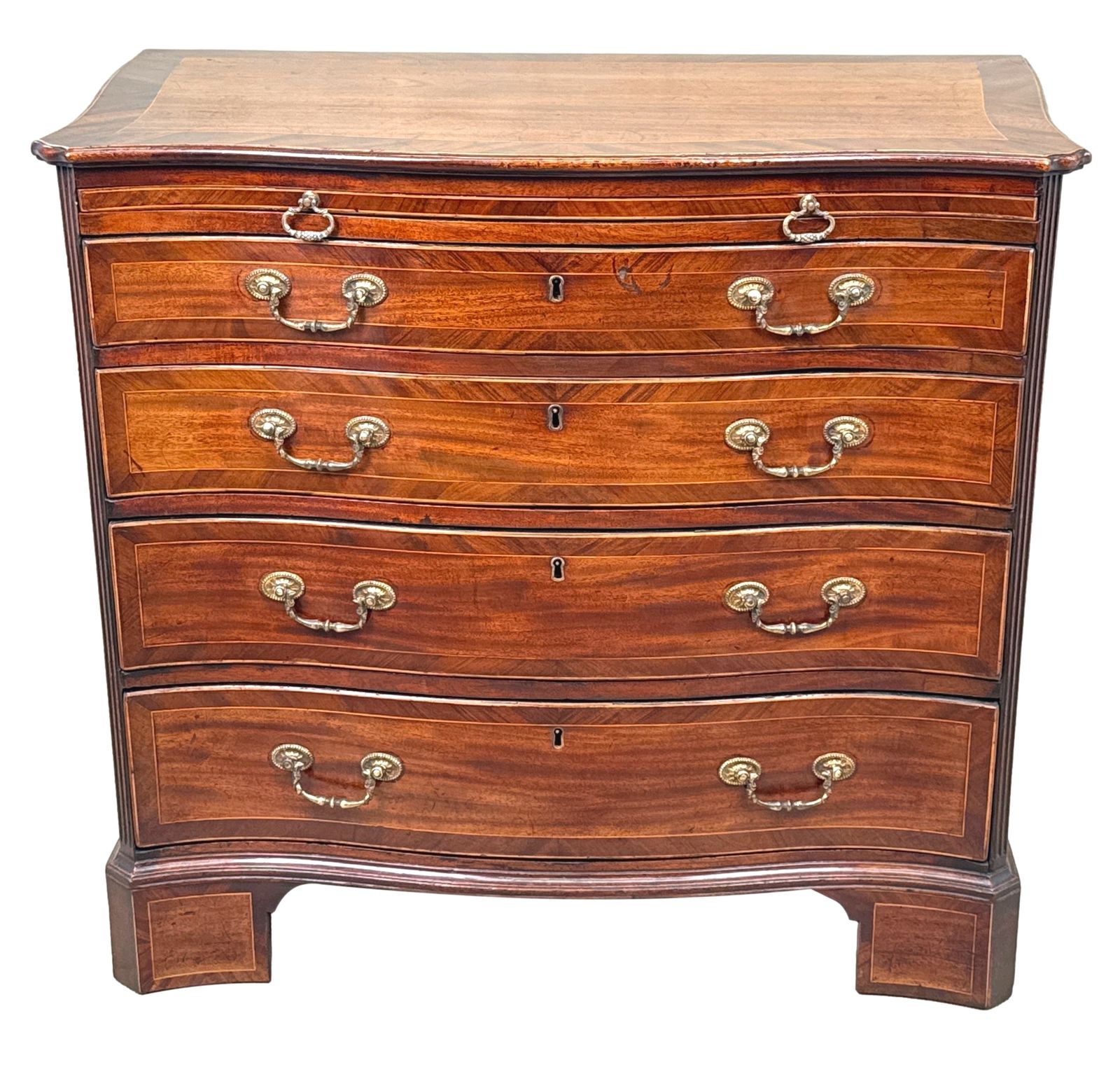 photo for sale George III Period Mahogany Serpentine Chest Of Drawers (England, Circa 1770)