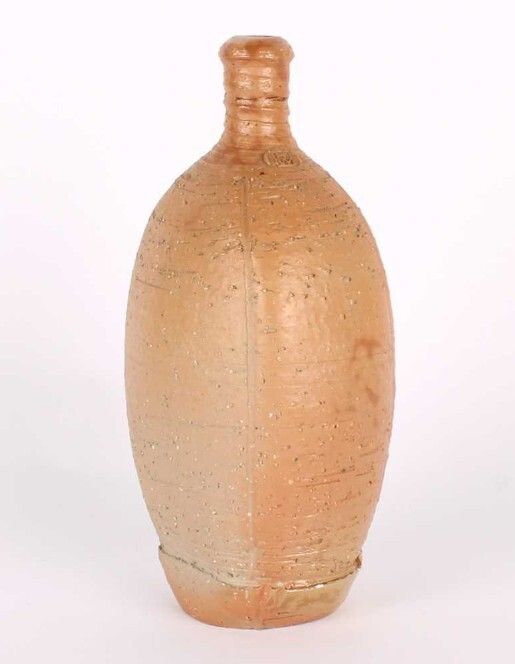 Tall Stoneware 'Bizen' Bottle By Hugh West photo furniture