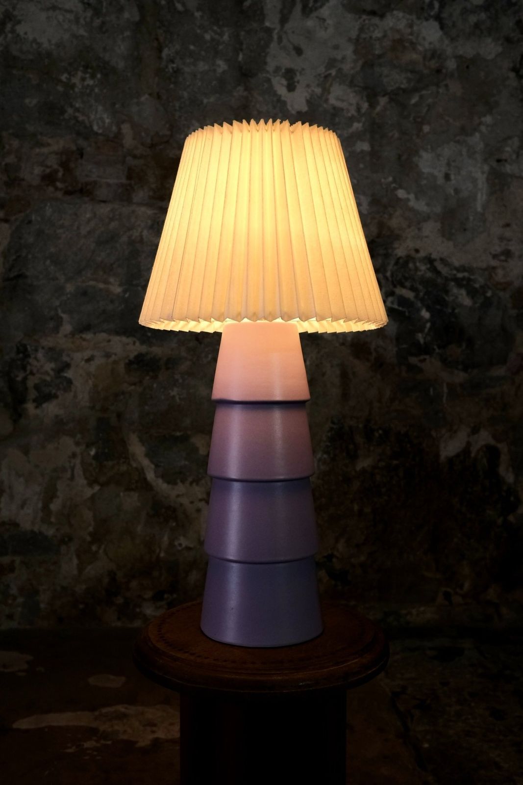 Mauve Ceramic Lamp By Faïencerie De Charolles For Roche Bobois photo buy