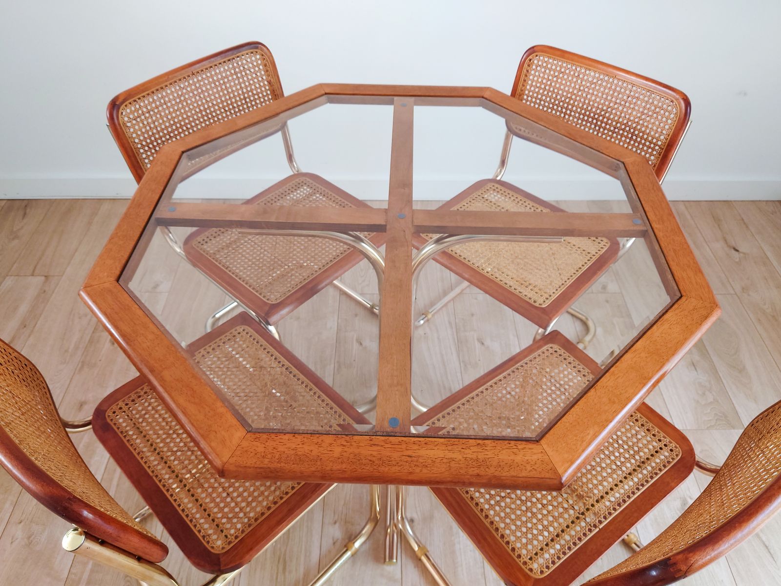 Mid Century Retro Marcel Breuer Style Italian Dining Table And Chairs photo Furniture