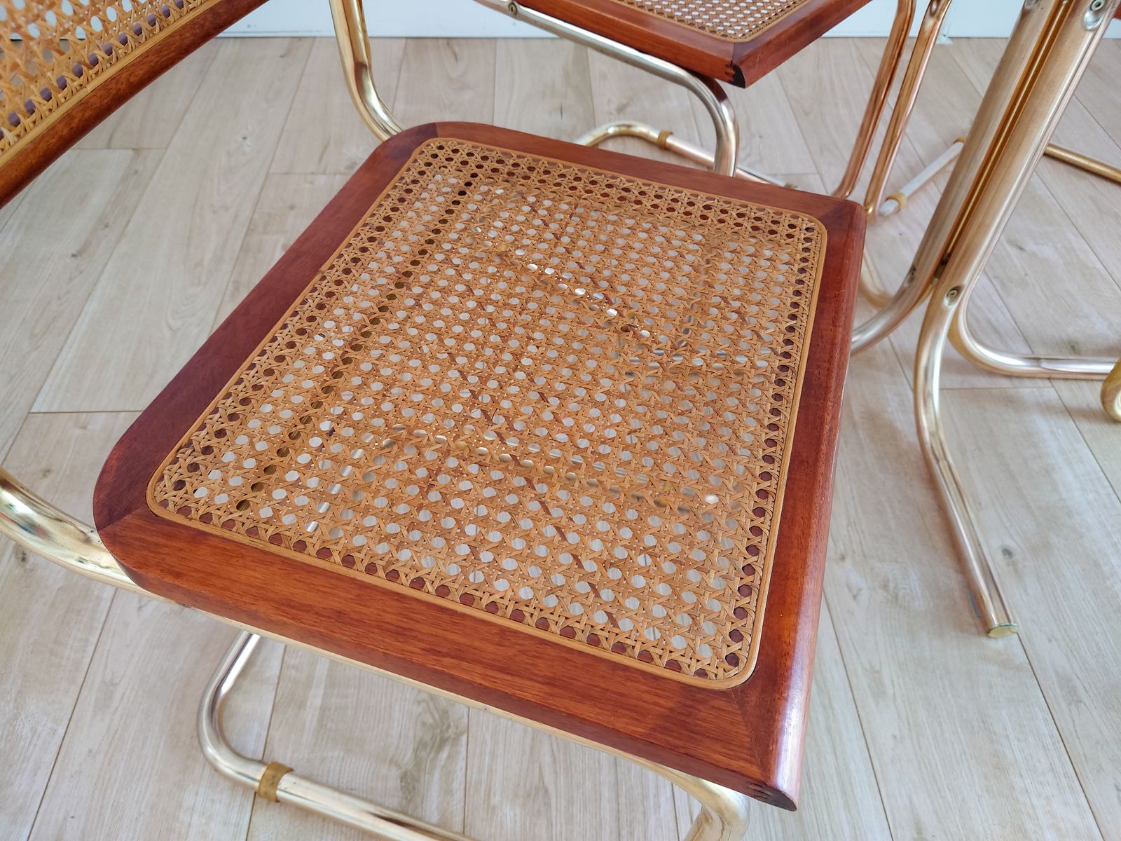 Mid Century Retro Marcel Breuer Style Italian Dining Table And Chairs photo vintage