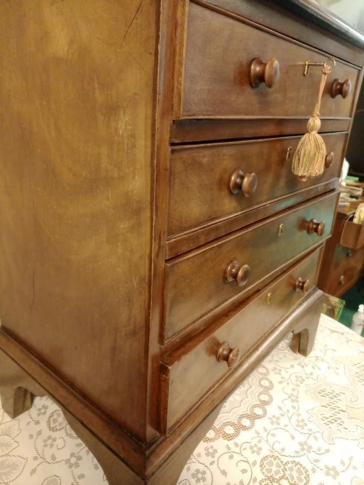 Antique Small Mahogany Chest Of Drawers photo furniture