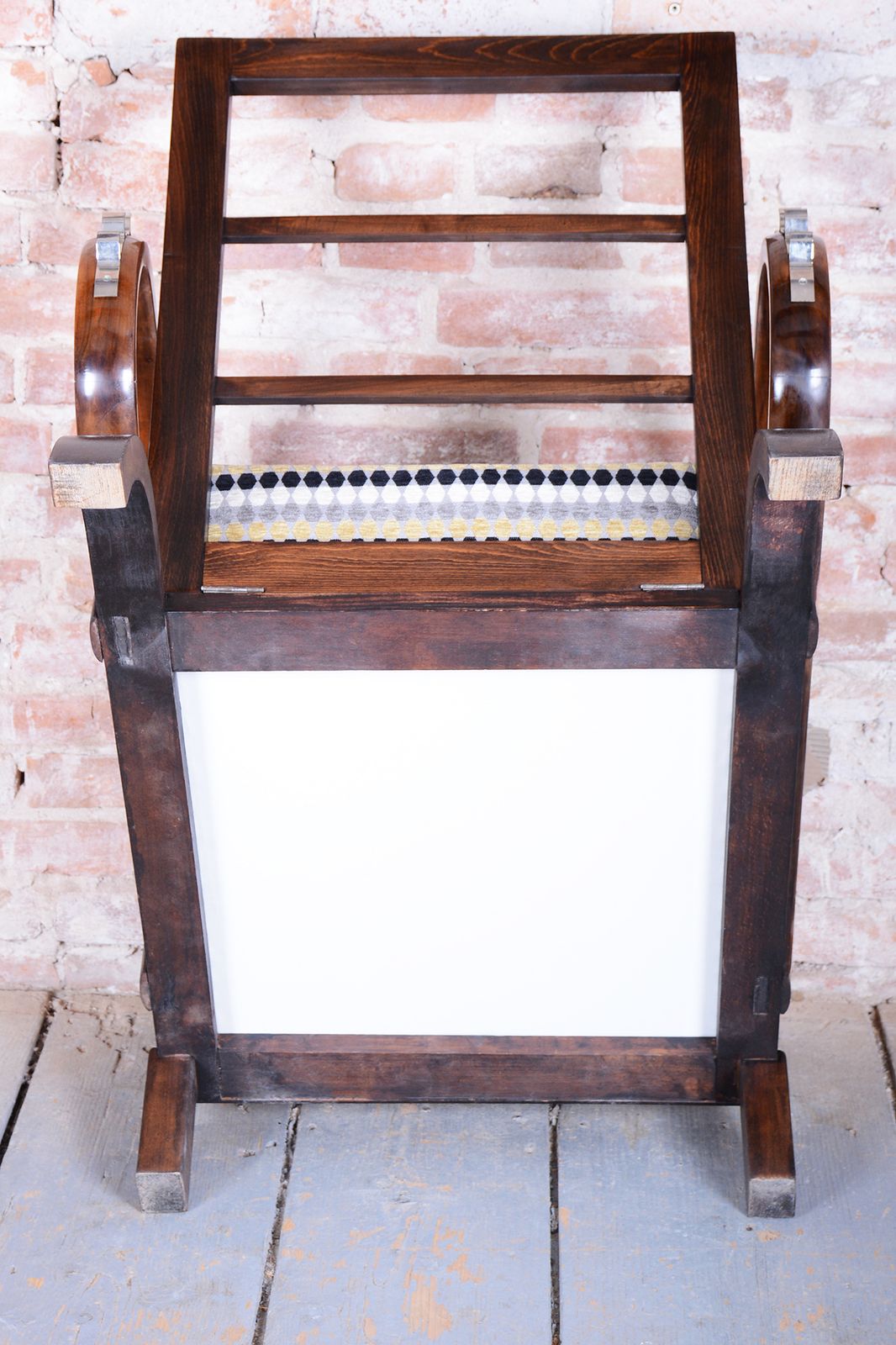 photo for sale Restored Art Deco Adjustable Armchair, By J. Halabala, Up Závody, Czech. 1920s