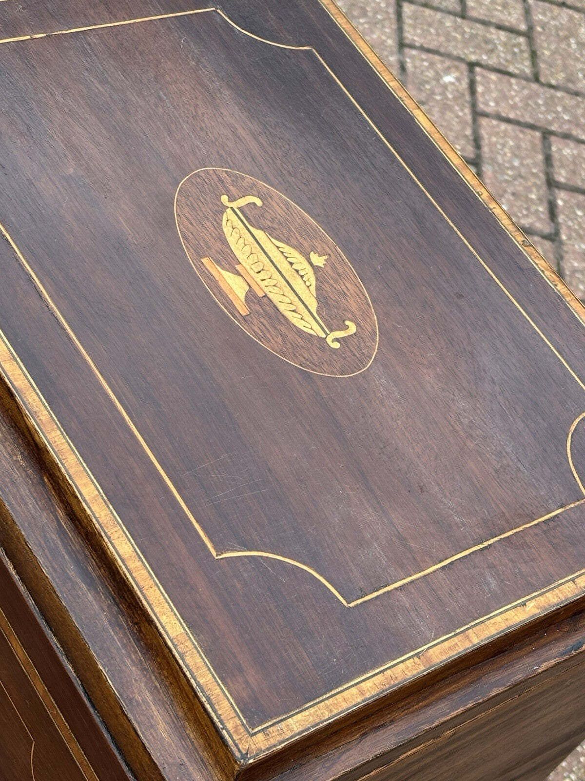 Inlaid Mahogany Wine Cellarette, Holds 12 Bottles. photo furniture