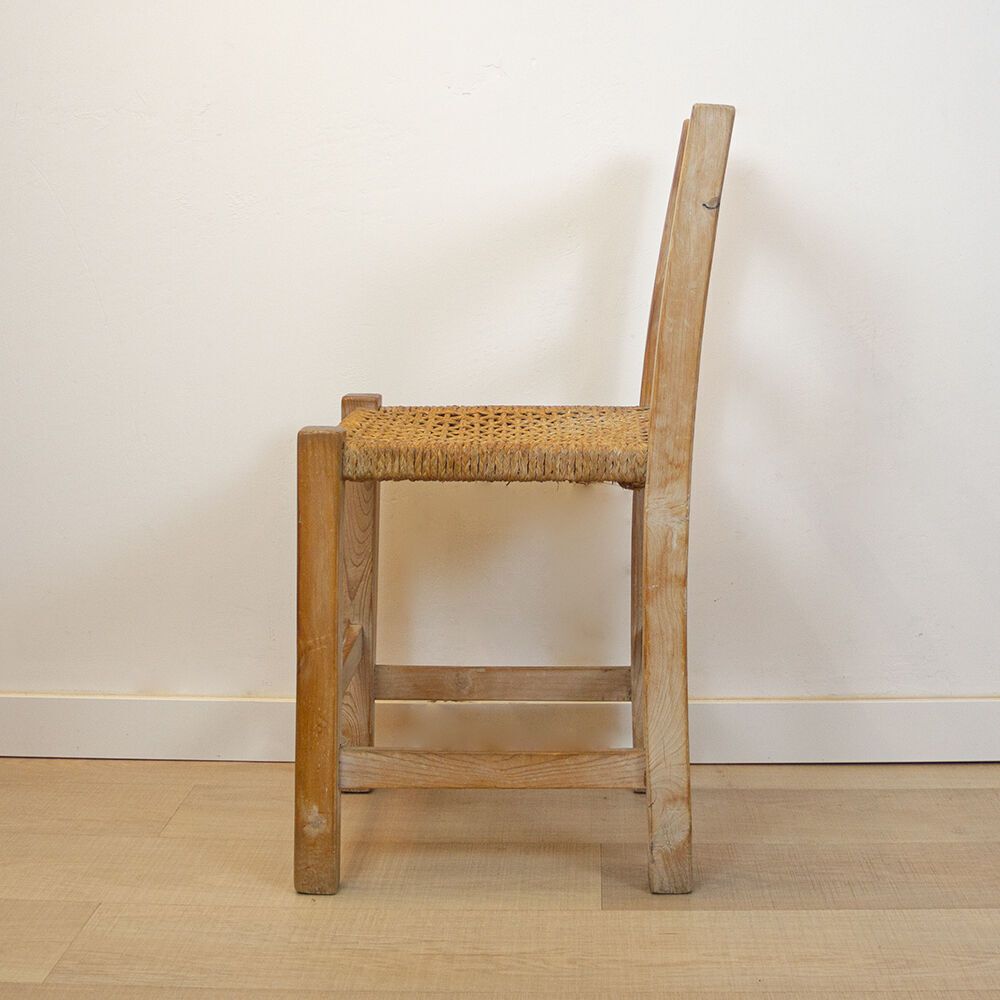 Woven Seat Ibiza Style Chair, Spain, 1970s photo Furniture