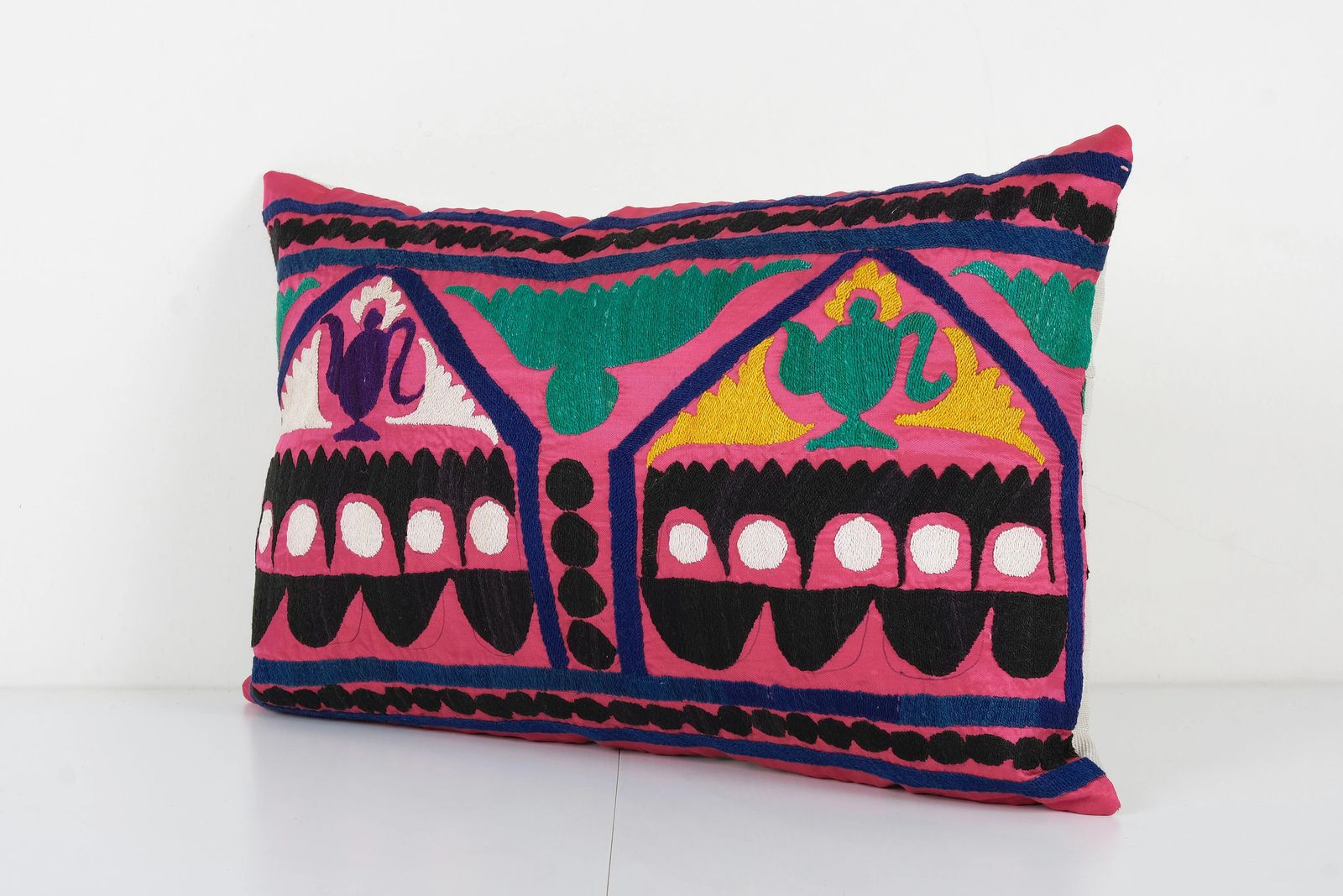 Purple Ethnic Bedding Cushion Cover   Embroidery Ethnic House Decor Pillow Cushion photo furniture