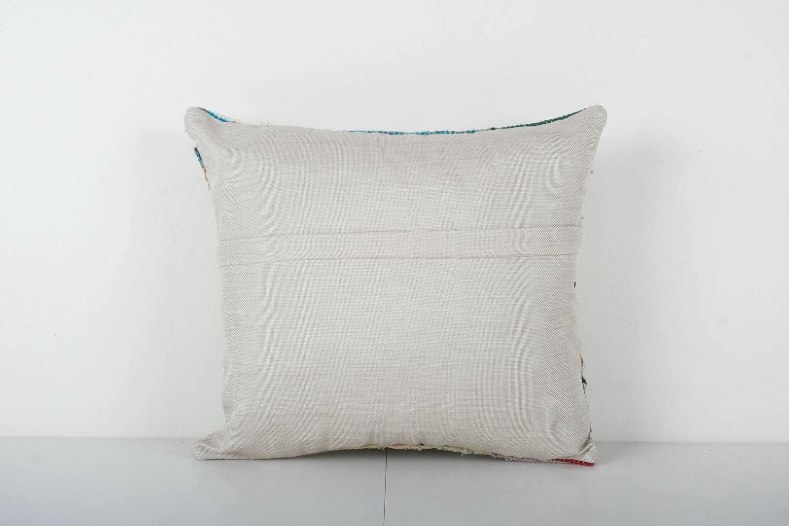 Striped Rustic Pillow Cases Made From An Anatolian Rag Rug, Mid 20th Century Cotton Cushion Cover photo for sale