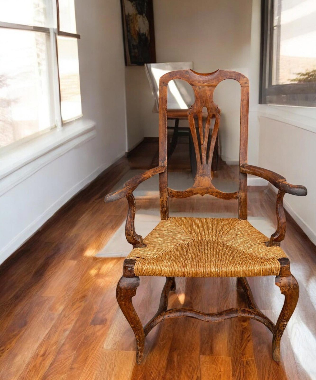 Venetian Walnut Armchair, Louis XV photo vintage
