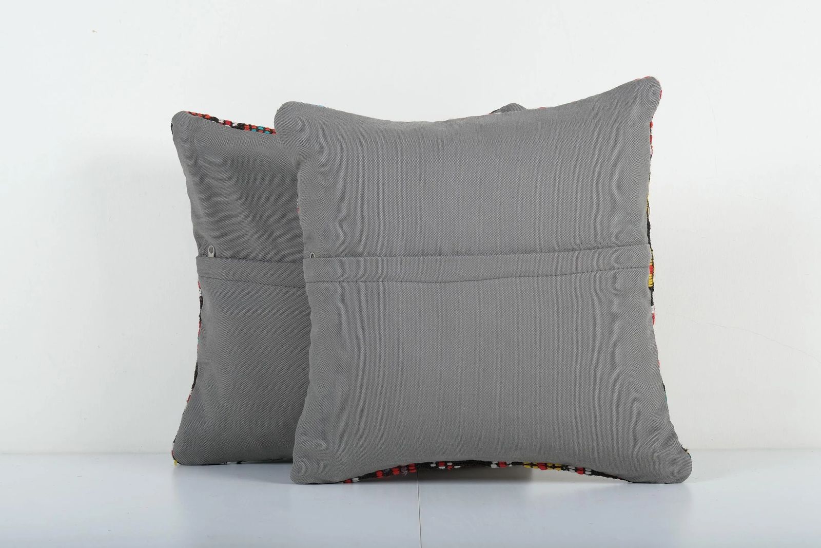 Bohemian Turkish Wool Kilim Pillow   Pair Rustic Handcrafted Jajim Cushion For Cozy Farmhouse Living Room photo furniture