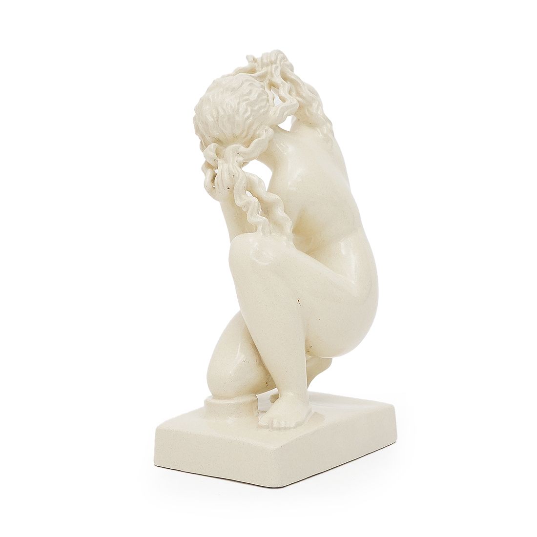 “Venus Of Rhodes” Sculpture In White Enamel Ceramic By Icaro Rodi, 1930s photo 1315.0