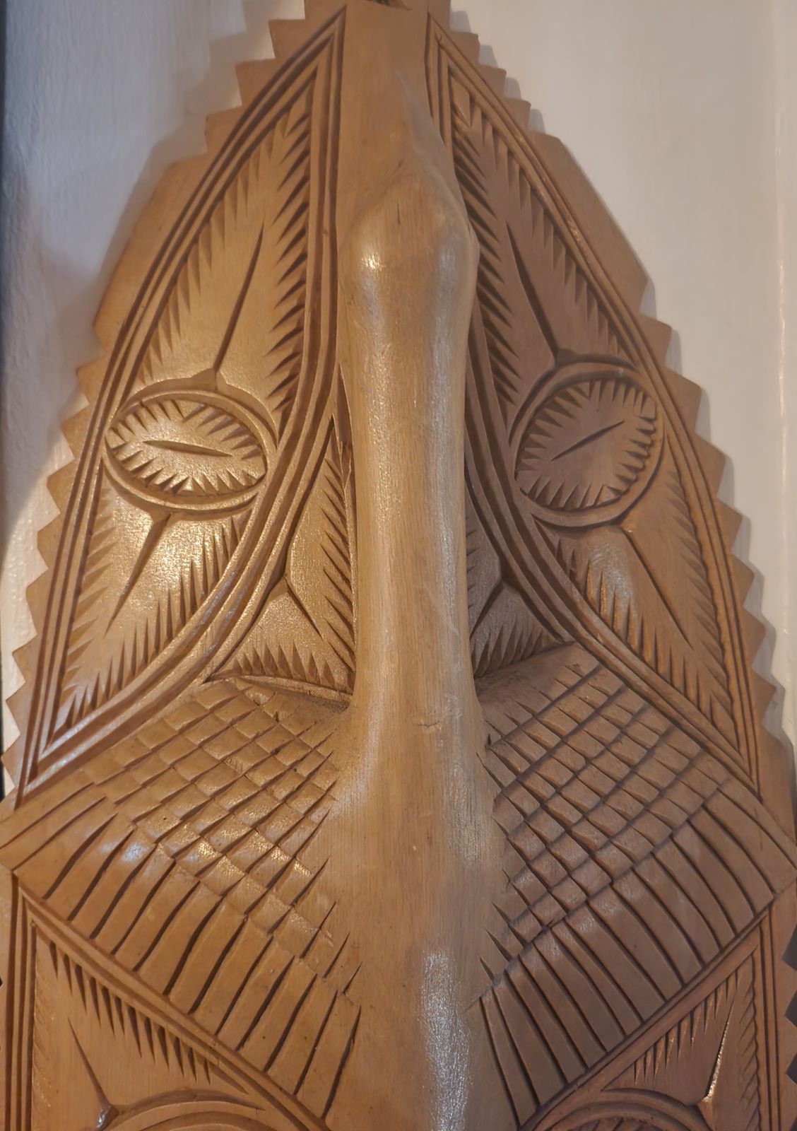 Papua New Guinea Sepik River Carved Wood Wall Mask photo furniture