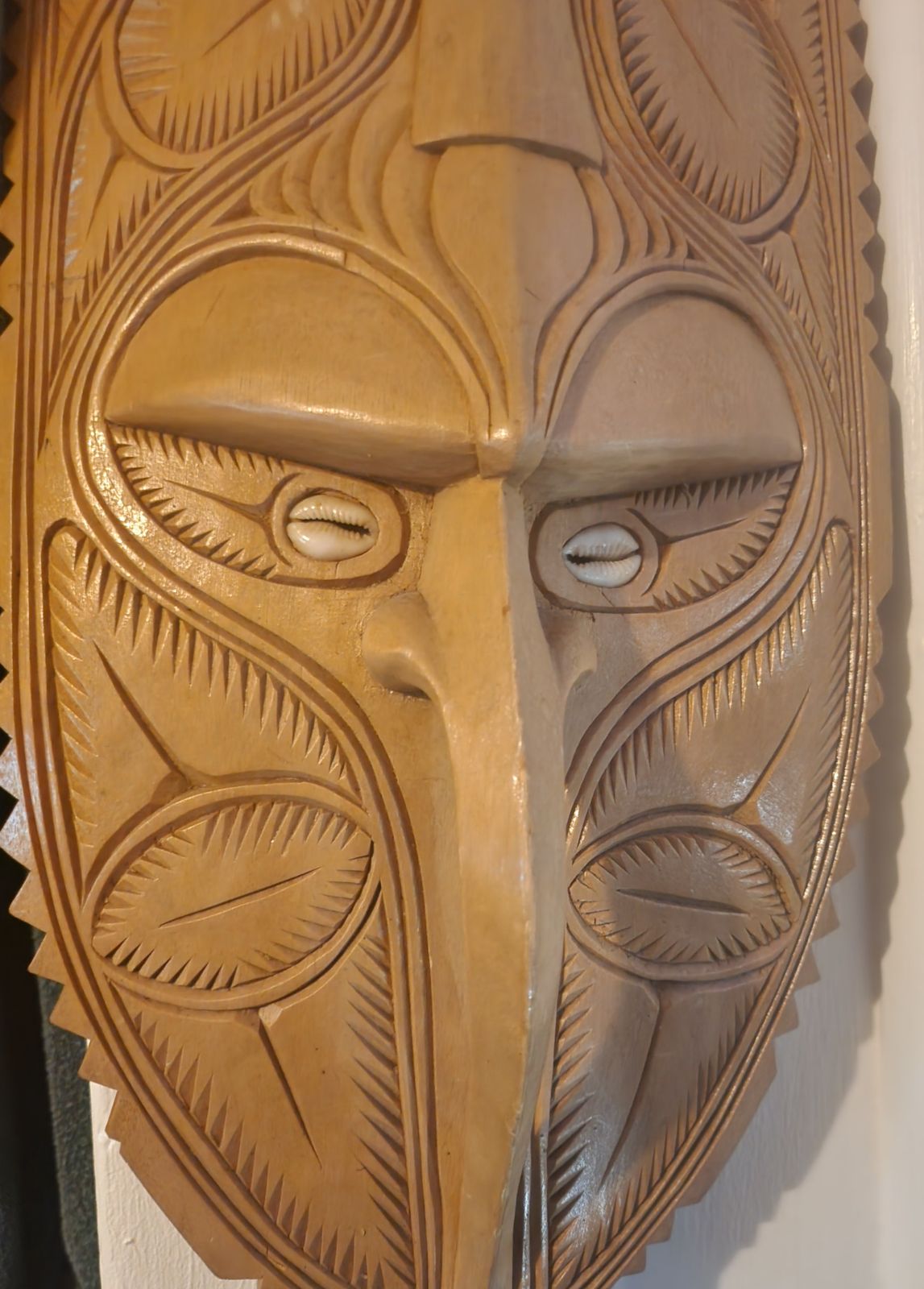 Papua New Guinea Sepik River Carved Wood Wall Mask photo 130.0