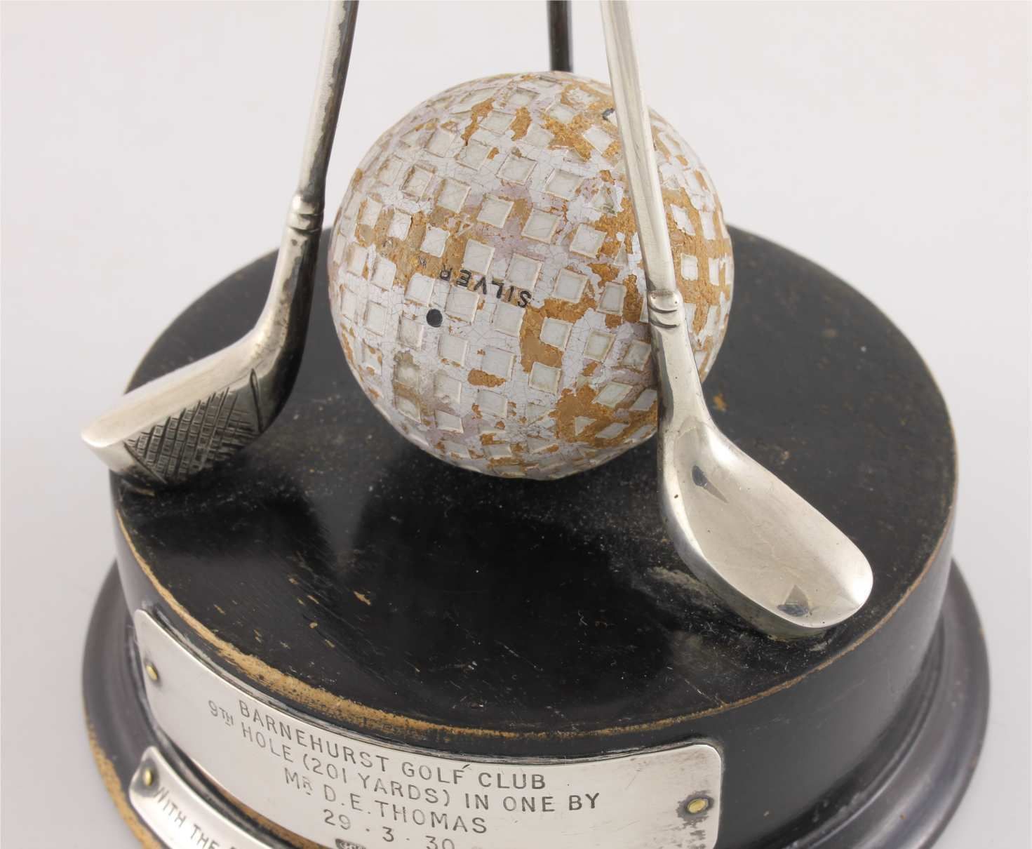 Silver Hole In One Golfing Trophy Barnehurst Golf Club And Ball 1930 photo Home Decor