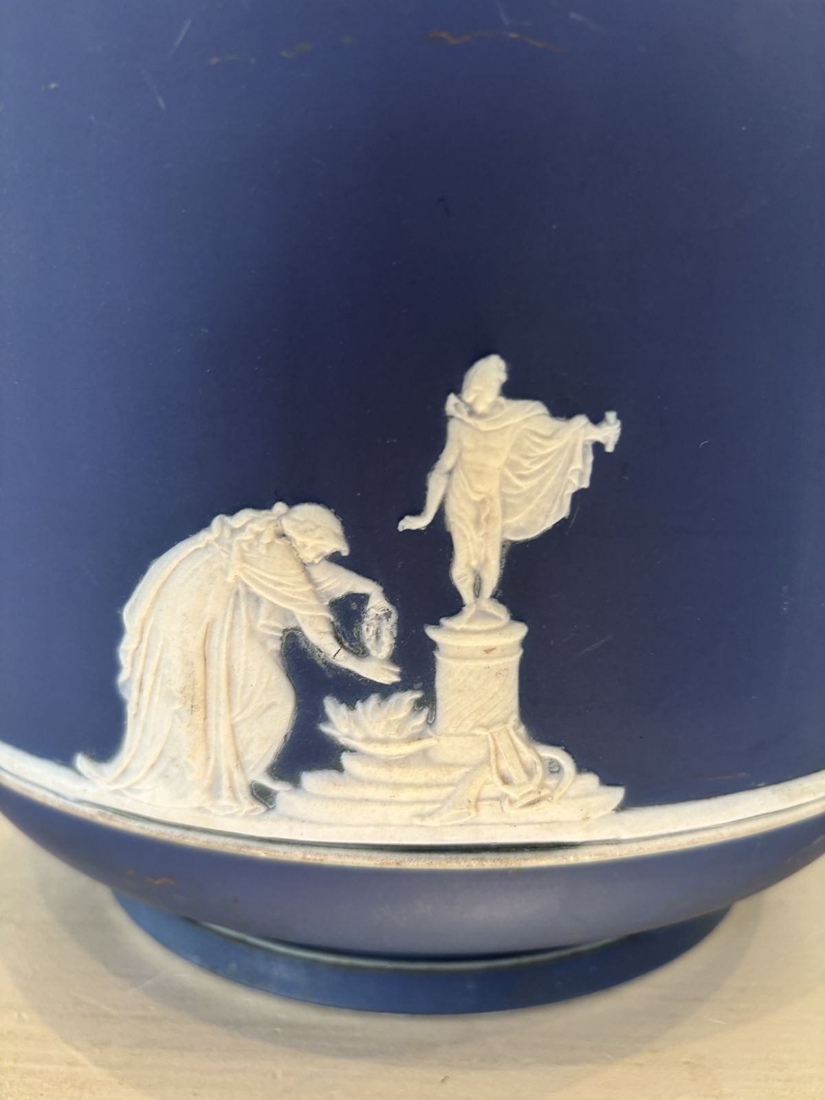 Adams Jasperware Jardeniere With Ancient Greek Design C1920 photo vinterior