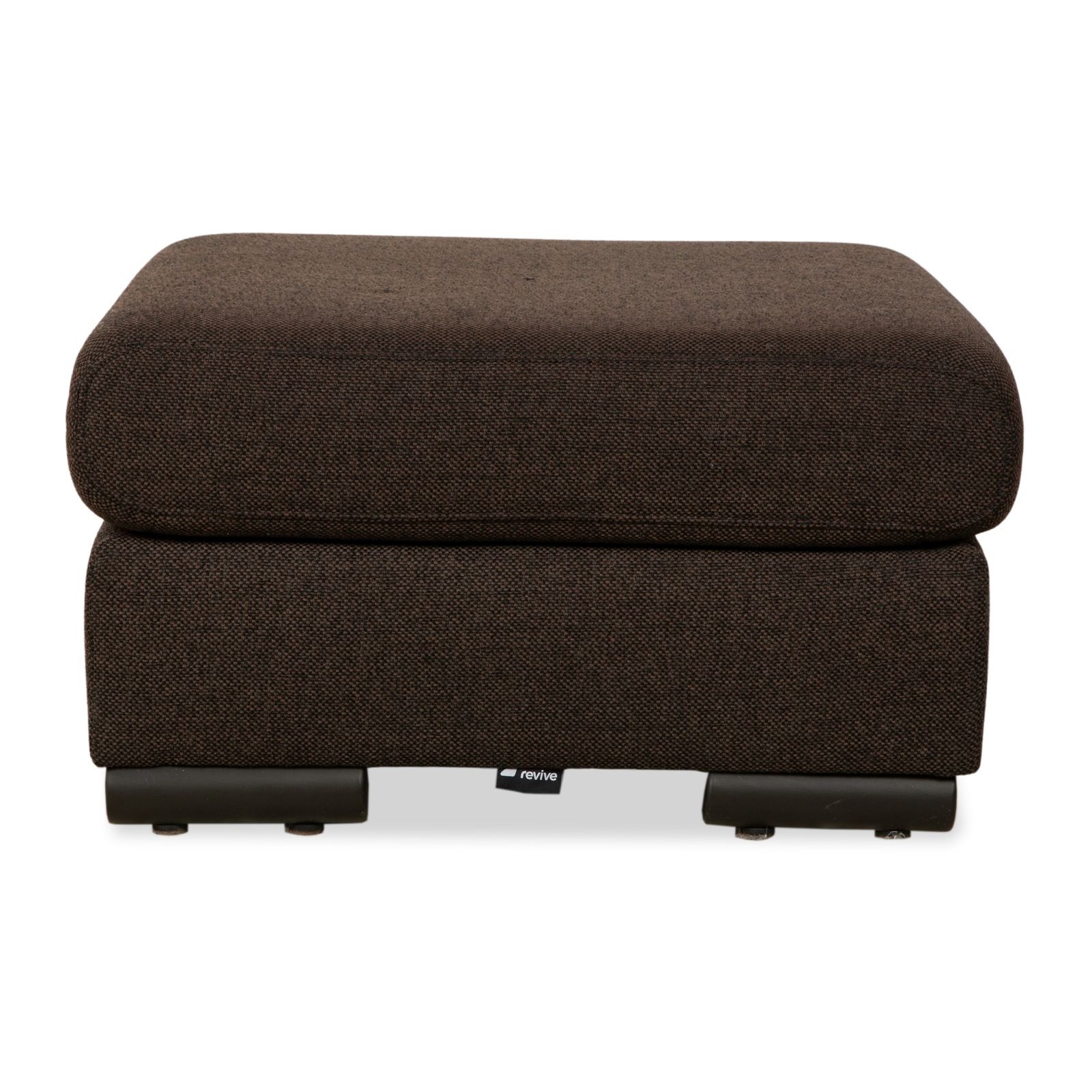 Pouf Ewald Schillig Loft en tissu, gris-brun photo vintage