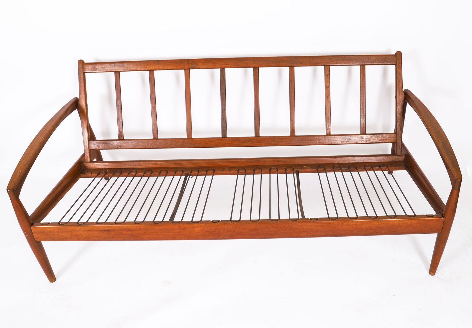 4500.0 Kai Kristiansen "Paper Knife" Teak Tree Sofa For Magnus Olesen Mid Century photo