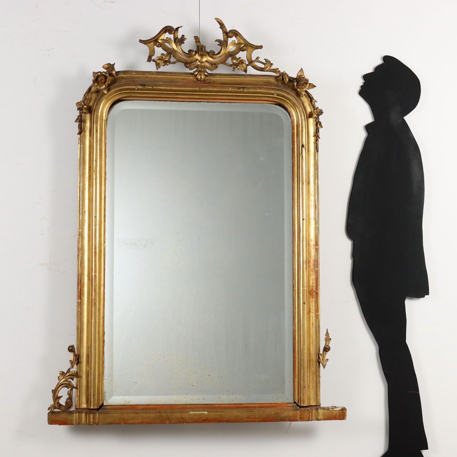 Antique Mirror Gilded Wood Lombardy XIX Century photo furniture