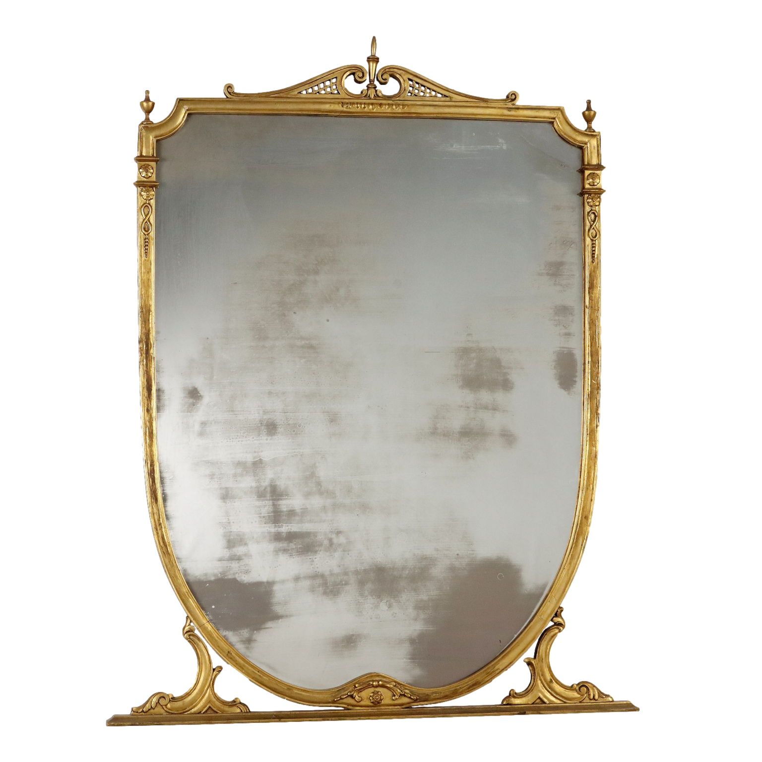 Mirror Neoclassical Style Gilded Wood Italy XX Century
