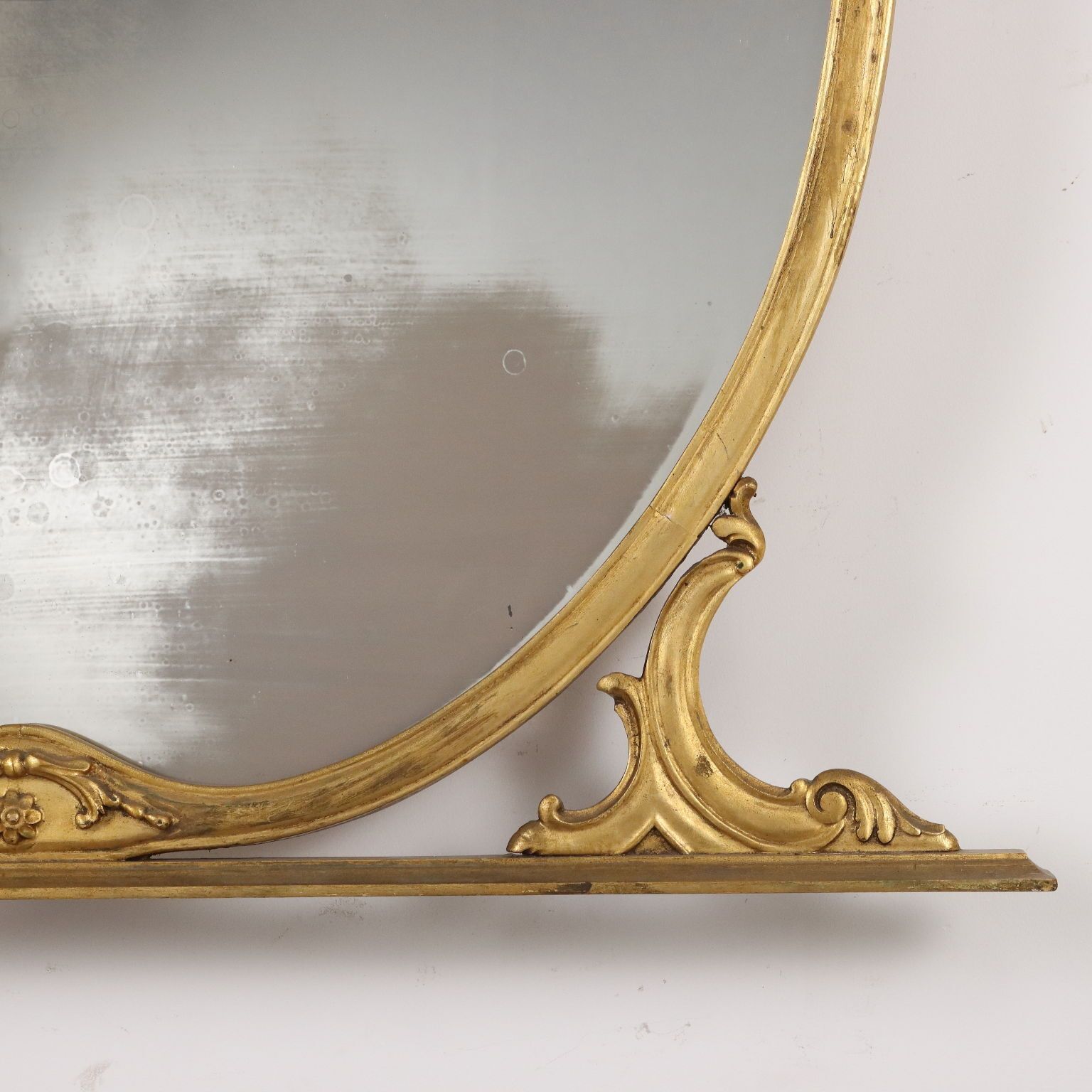 Mirror Neoclassical Style Gilded Wood Italy XX Century photo vintage