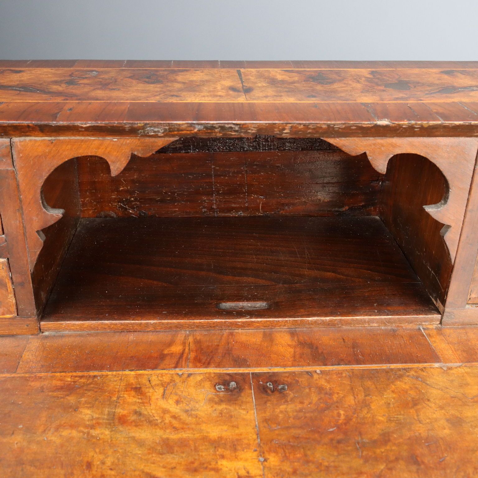 Baroque Flap Cabinet Walnut Poplar XVIII Century photo buy