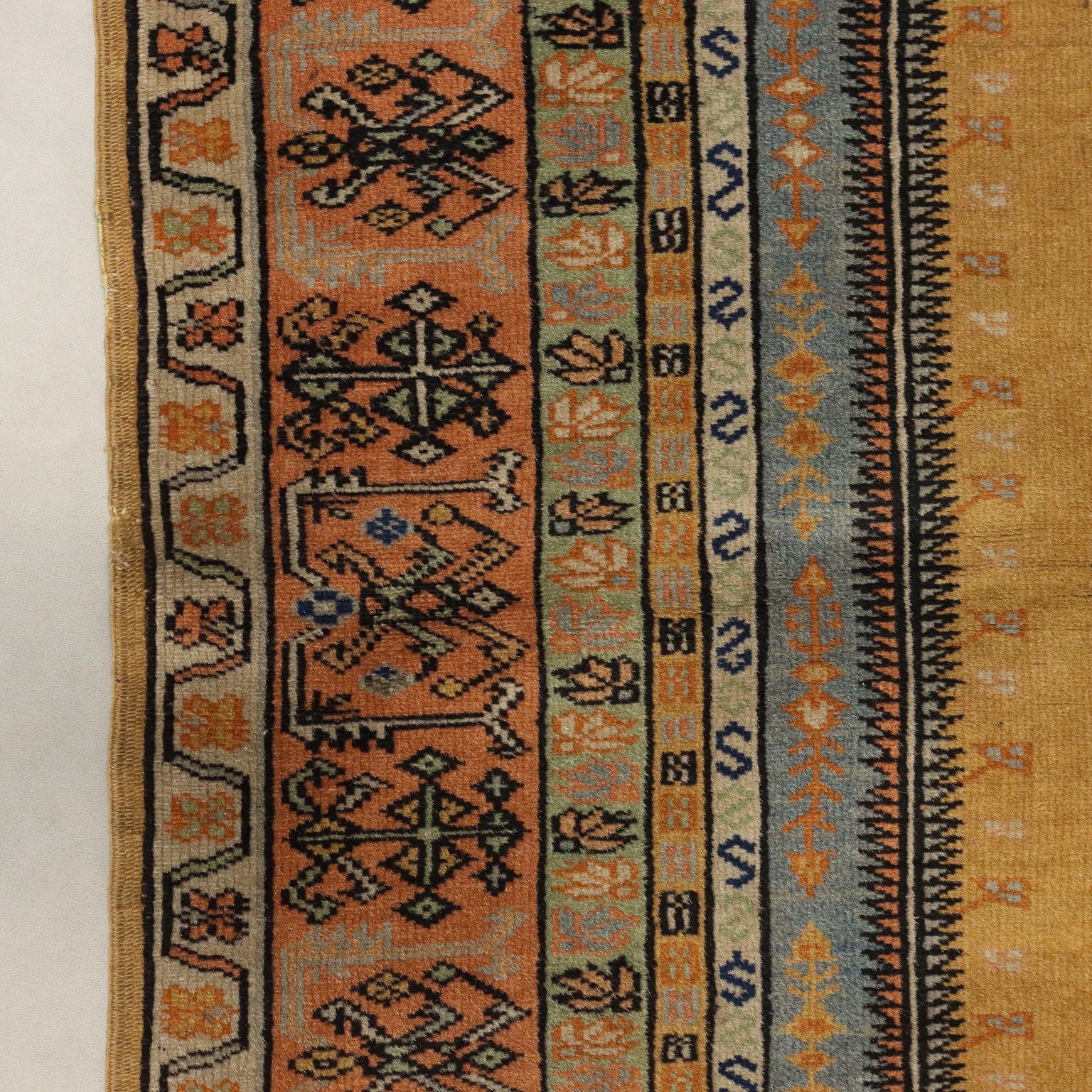 Antique Melas Carpet Cotton Wool Handmade Turkey 63 X 53 In photo vintage