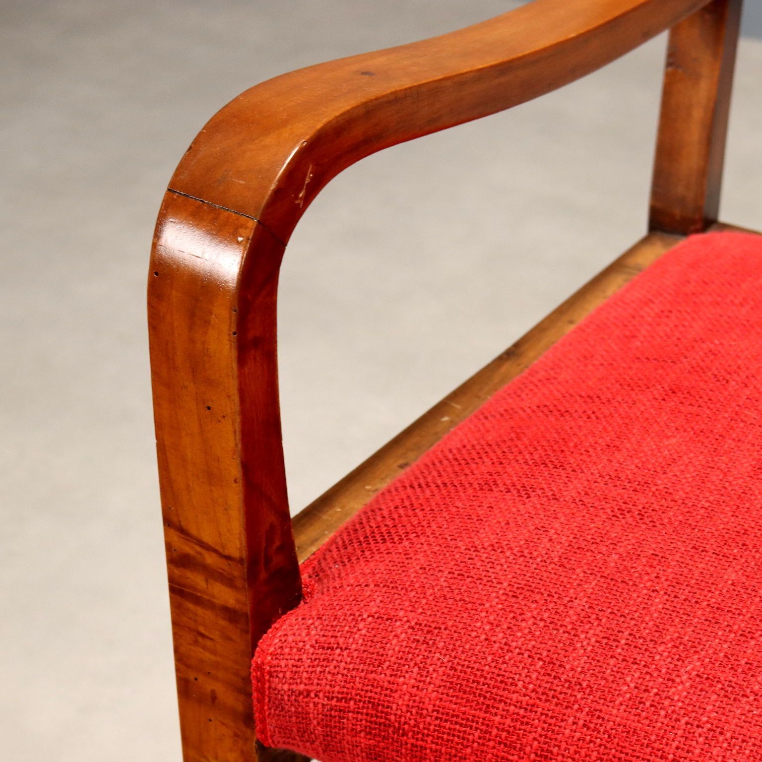 Vintage Chair Design Wood Fabric Italy 1940s 1950s photo 270.0