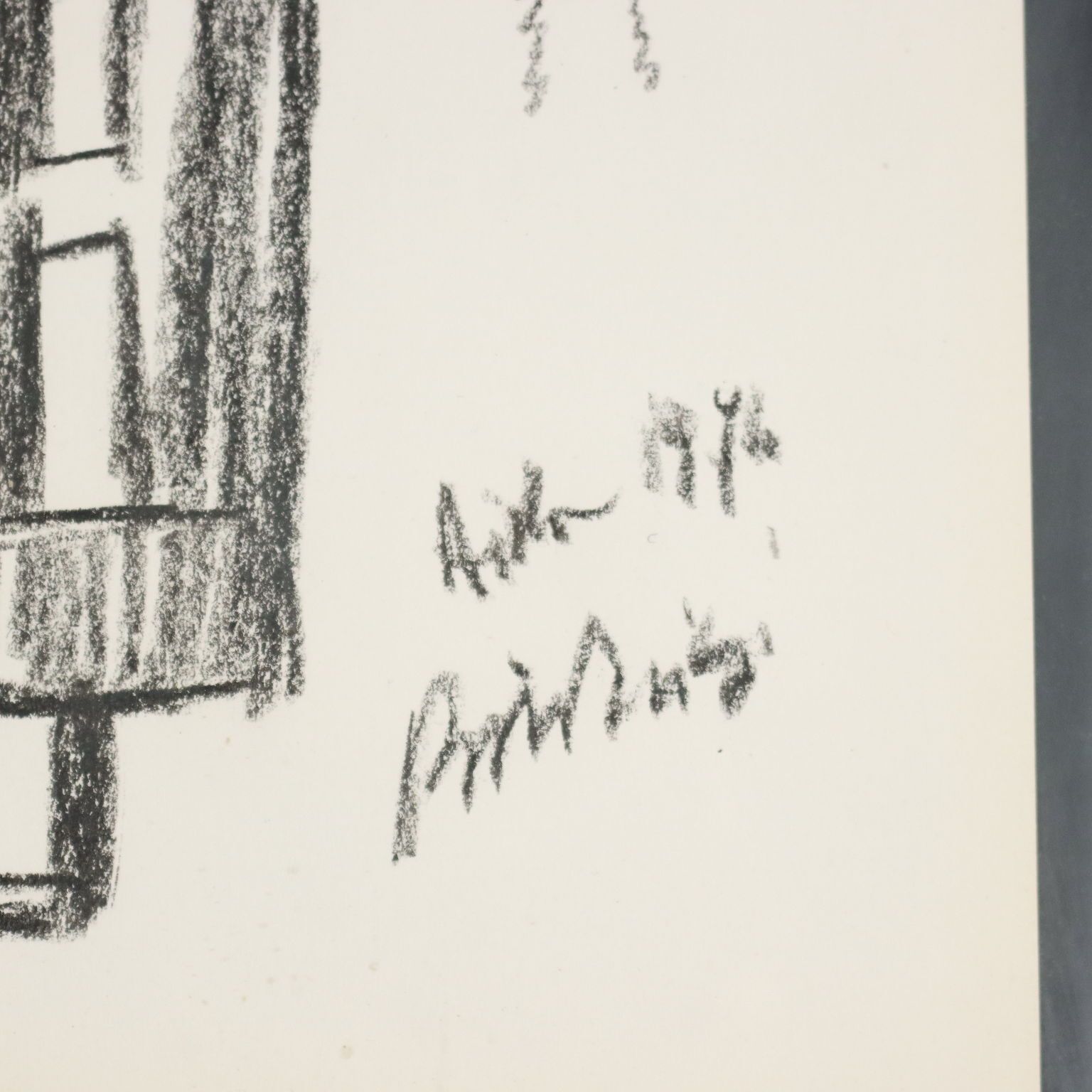 Contemporary Drawing Signed Remo Brindisi Aida Italy 1974 photo vintage