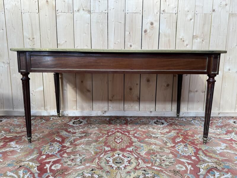Bureau Plaît De Style Louis XVI En Acajou Et Filets De Laiton photo vinterior