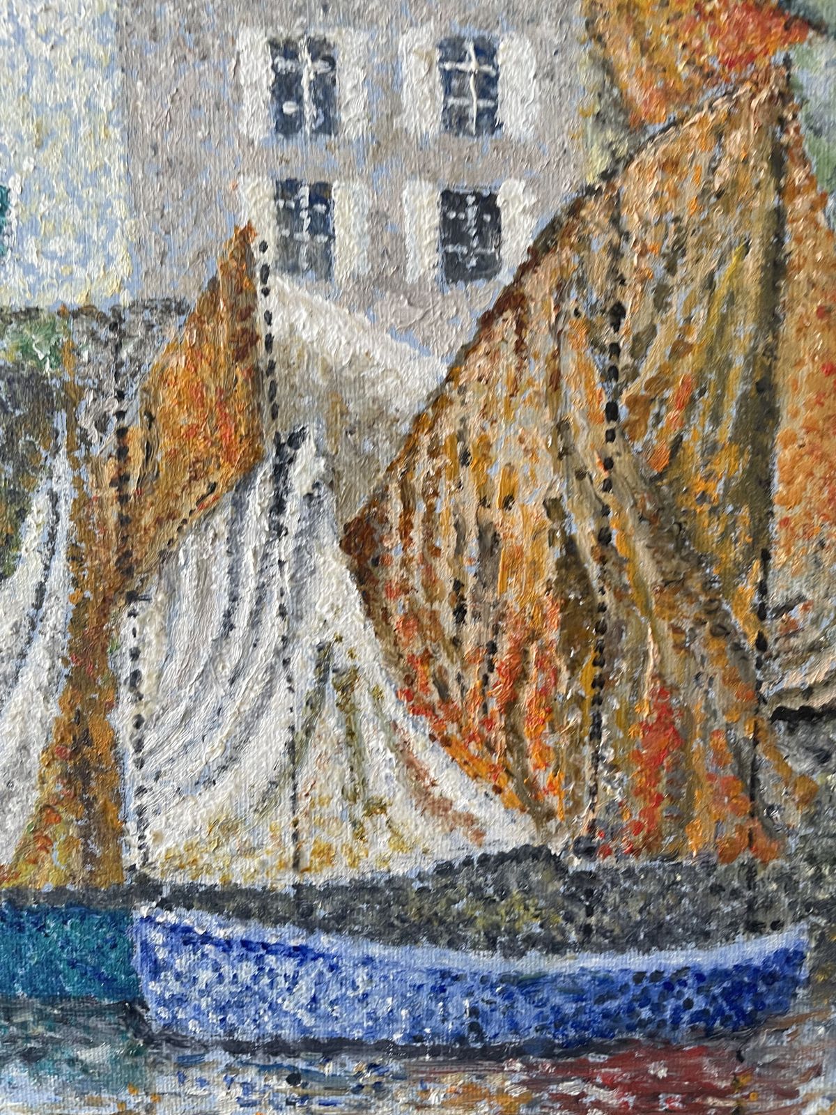 Oil On Canvas  Belle Ile En Mer Painting French photo for sale