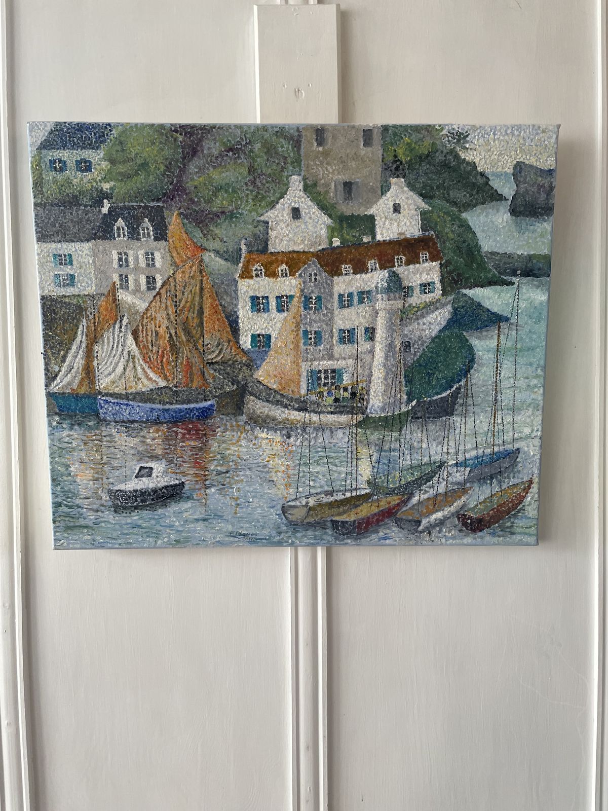 Oil On Canvas  Belle Ile En Mer Painting French