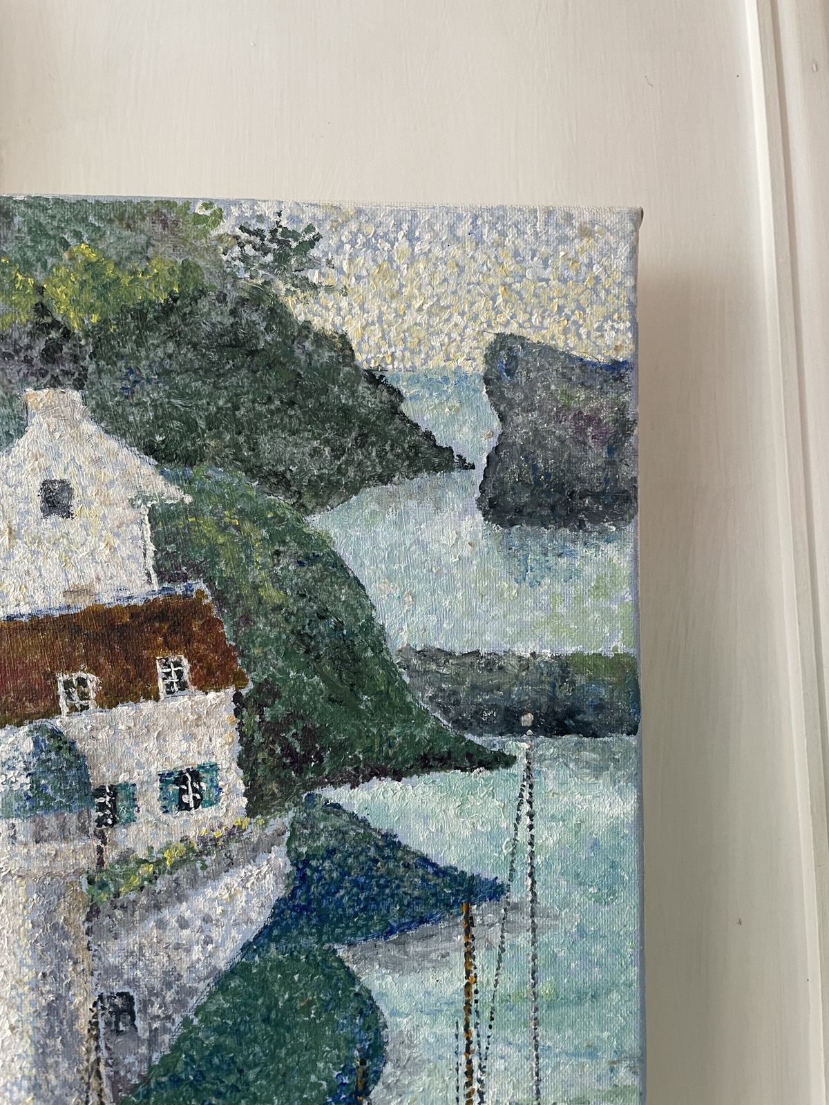Oil On Canvas  Belle Ile En Mer Painting French photo vinterior