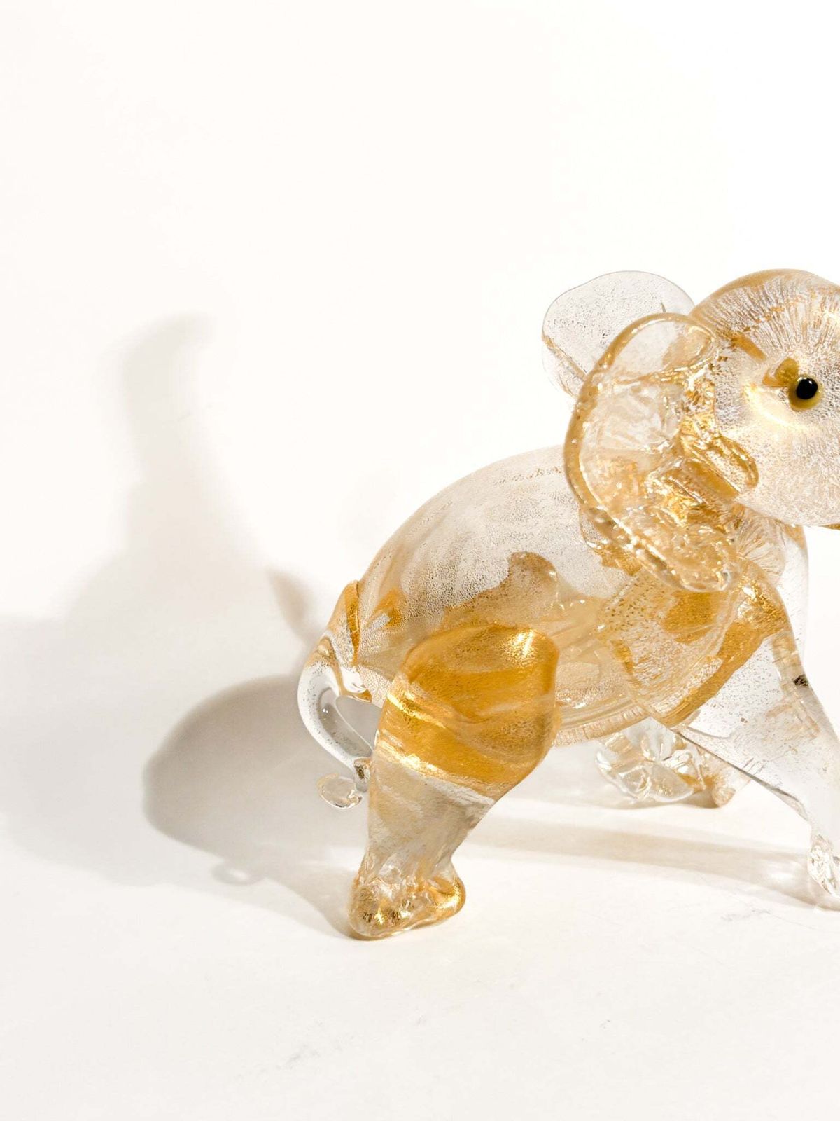 Murano Glass And Gold Leaf Elephant Attributed To Ercole Barovier, 1930s photo for sale