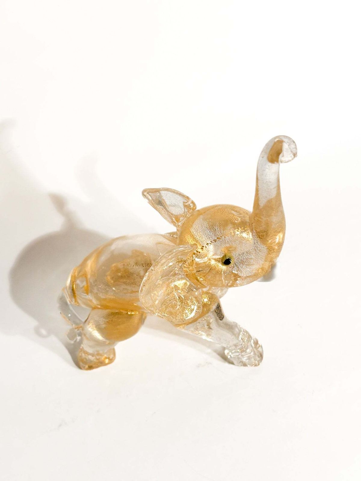 Murano Glass And Gold Leaf Elephant Attributed To Ercole Barovier, 1930s photo Art