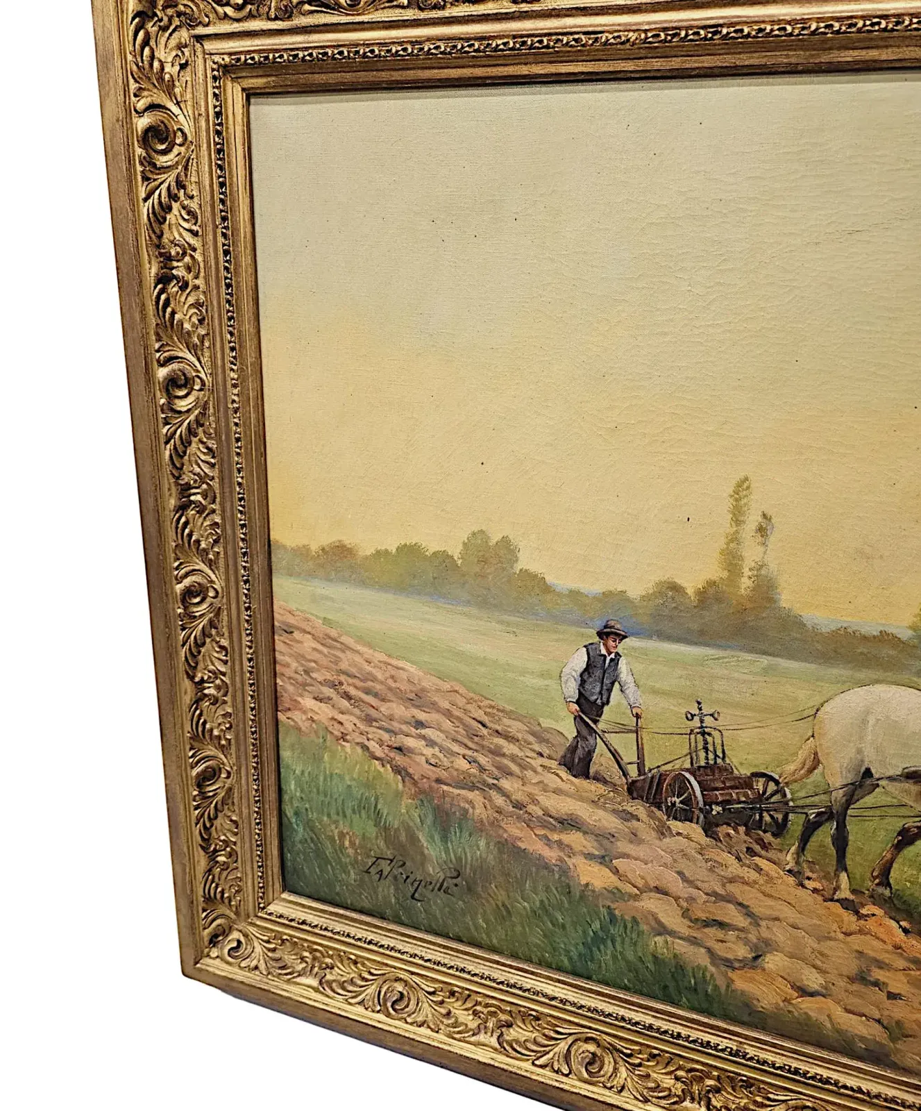 A Very Fine Large Early 20th Century Oil On Canvas Painting photo Art