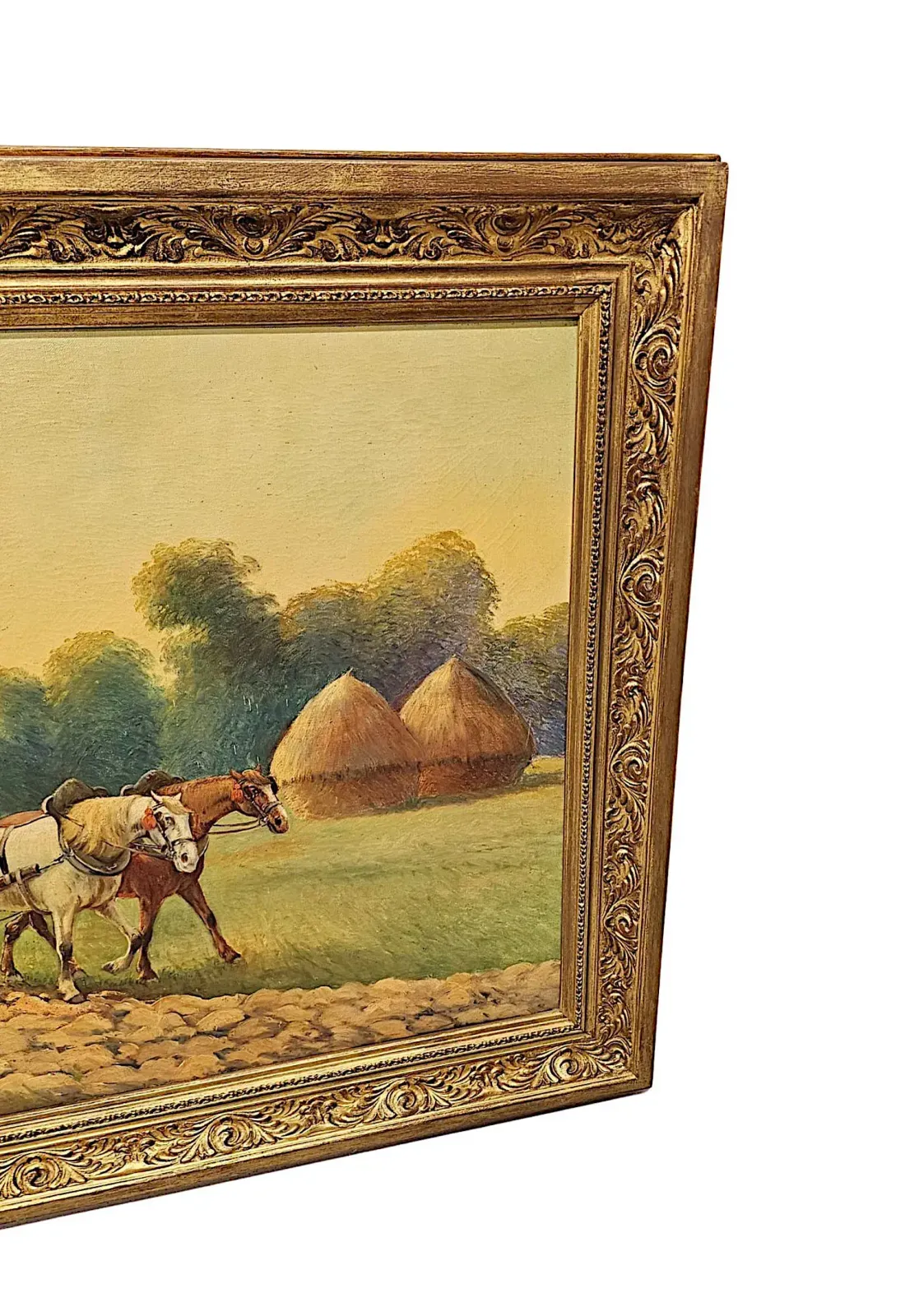 A Very Fine Large Early 20th Century Oil On Canvas Painting photo vinterior