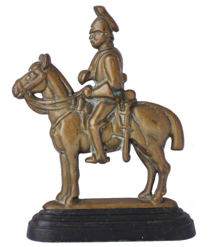 Soldier And Horse Door Stop Porter Brass Doorstop Figure Ornament