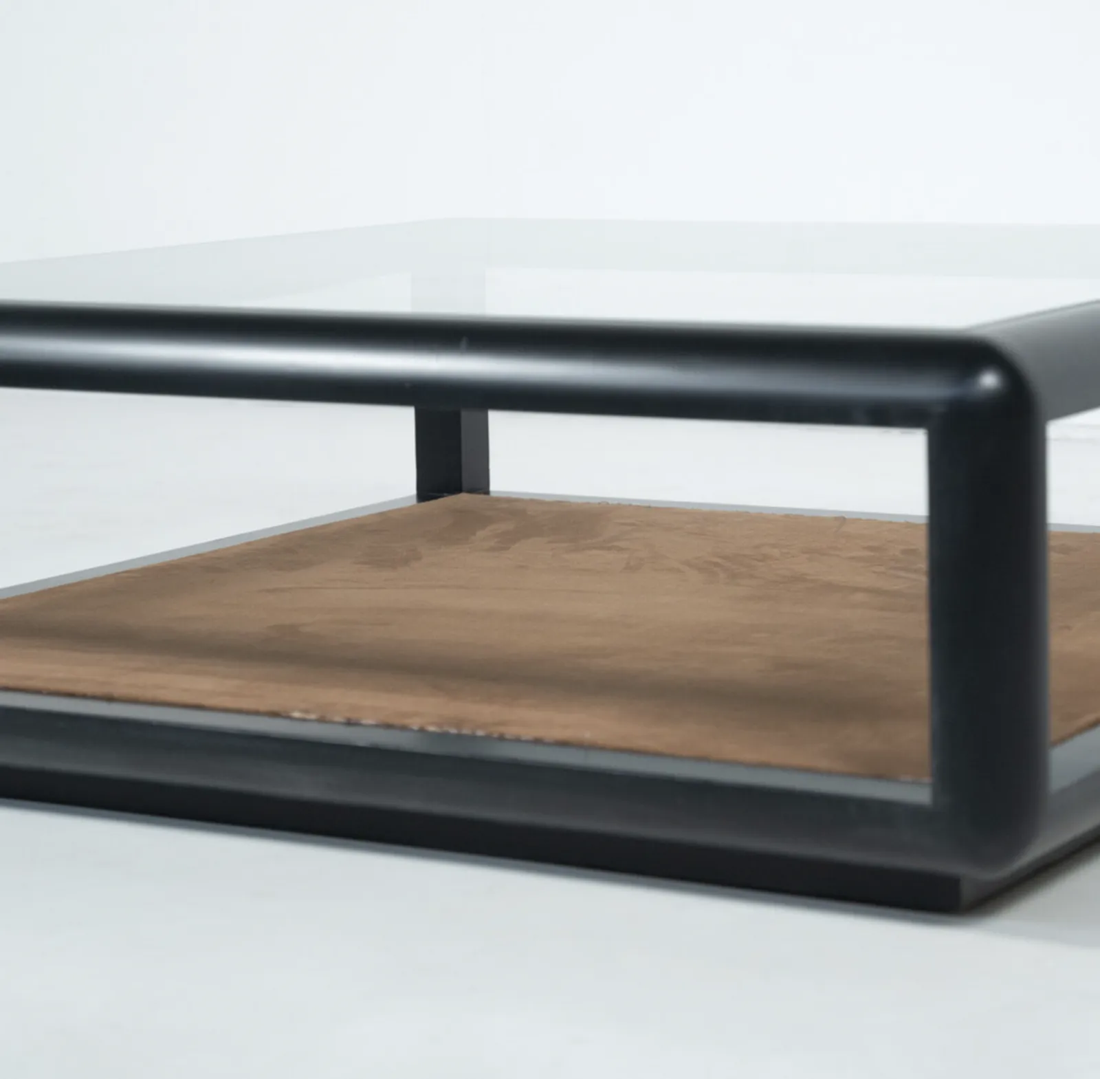 Mid Century Modern Coffee Table Attributed To Carlo Scarpa, Wood And Glass, Italy photo furniture