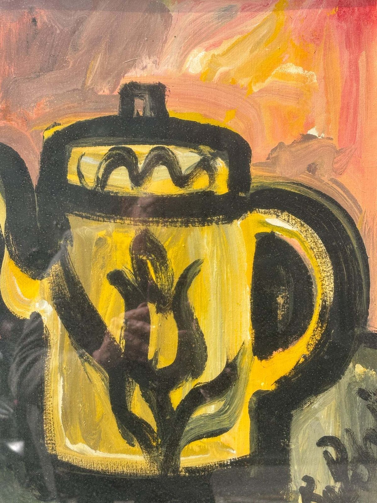 Oil On Canvas Still Life With Coffee Pot By Gustavo Boldrini, 1970s photo buy