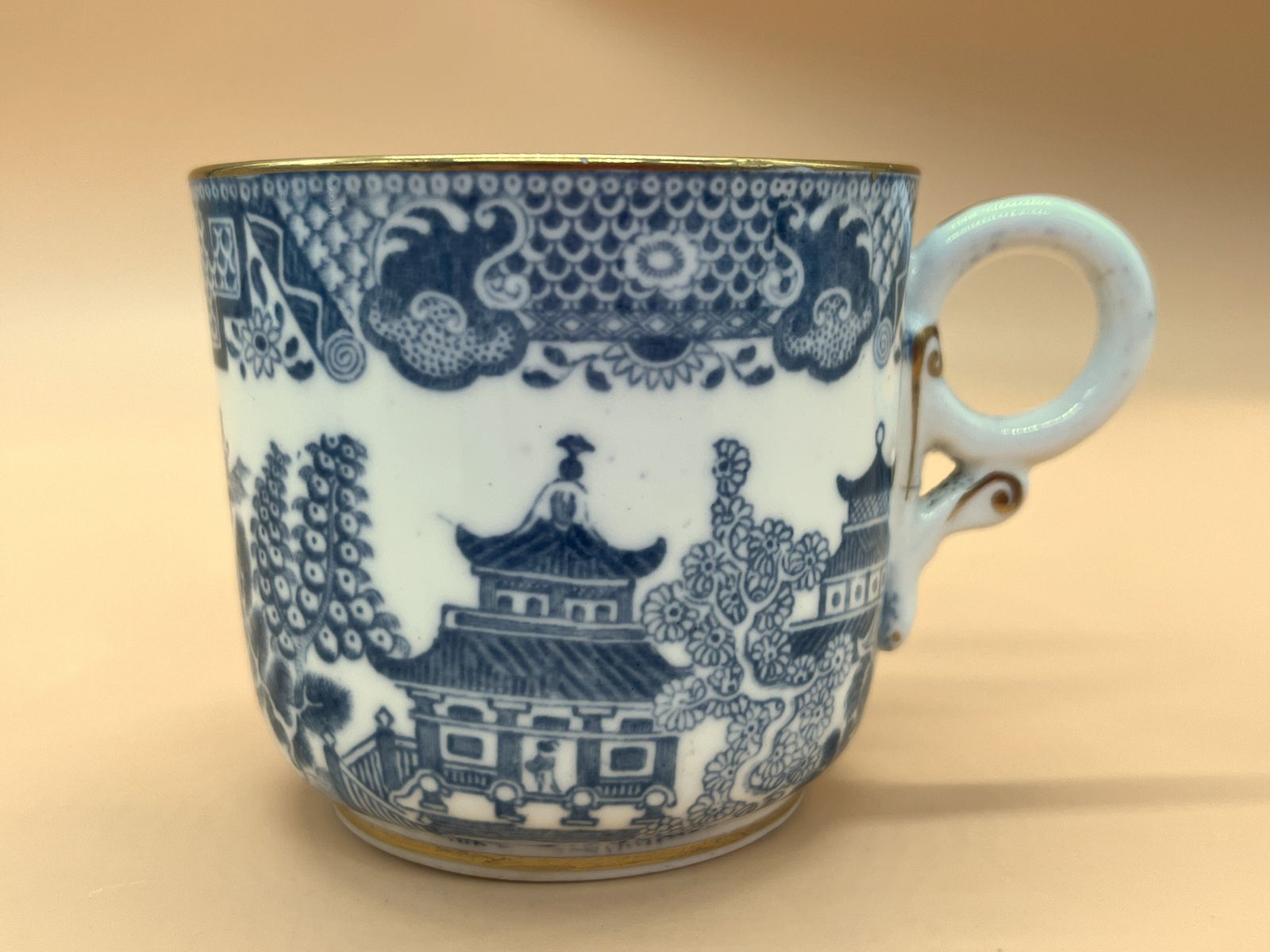 Antique Royal Worcester China Blue Willow Cup, Saucer & Side Plate. C1878. No. 389. photo Home Decor