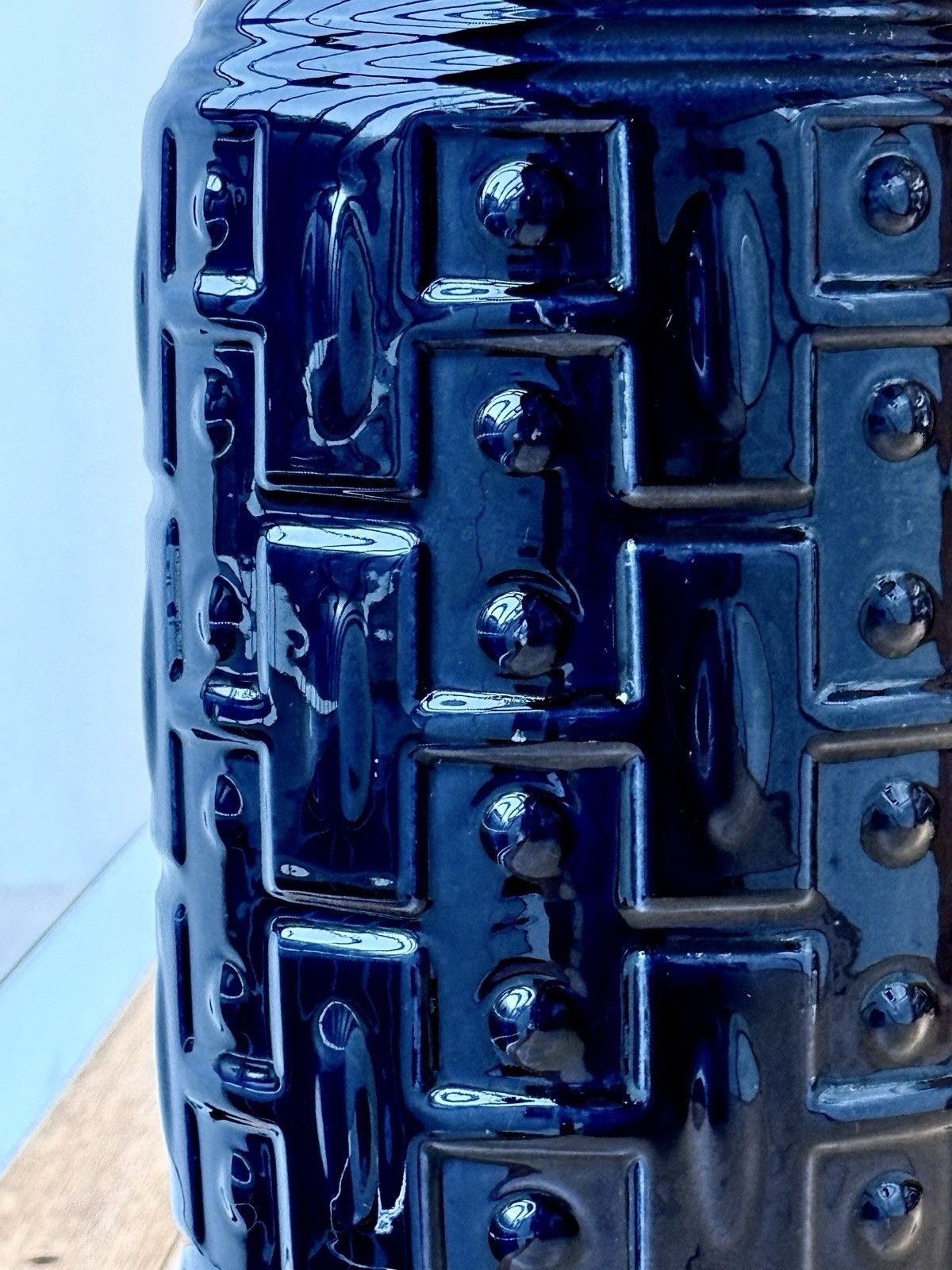 Rare West German Carstens Tonnieshof Large Geometric Fat Lava Vase Model E 3 40 photo 75.0