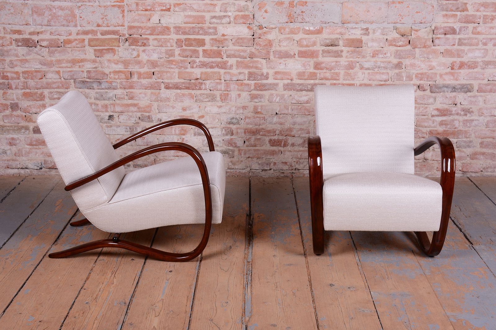 Pair Of Restored Art Deco Armchairs, By J. Halabala, Up Zavody, Czech, 1930s photo Furniture