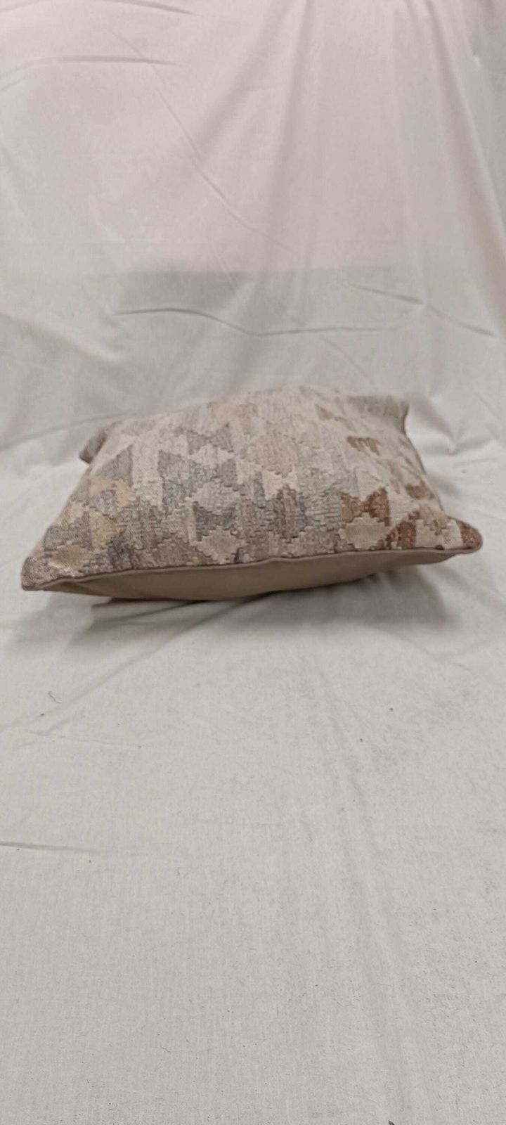 Large Grey Cushion Cover, Handmade Kilim Cushion, Oriental Pillow, Hand Knotted Pillow For Sofa, Couch Pillow, Boho Cushion 60x50 Cm photo 60.0
