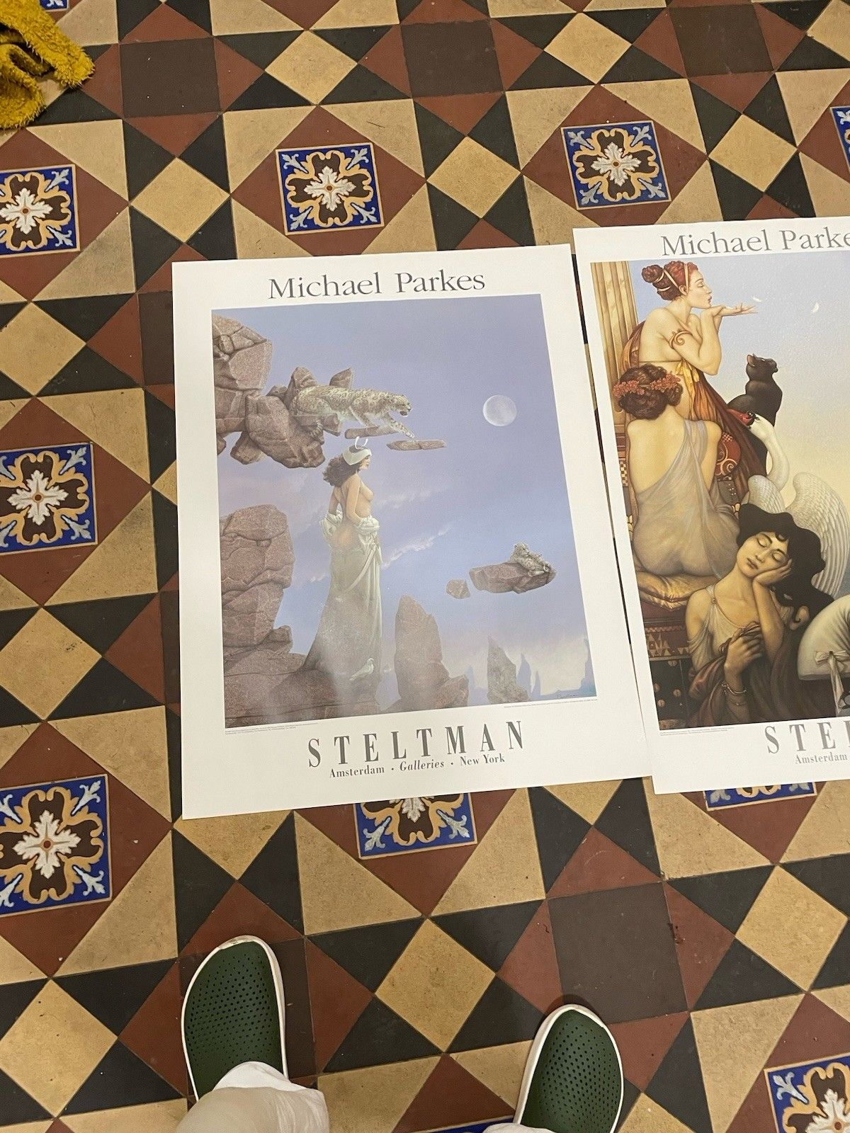2x Micheal Parkes Steltman Gallery Fine Art Surrealist Poster Prints photo Art